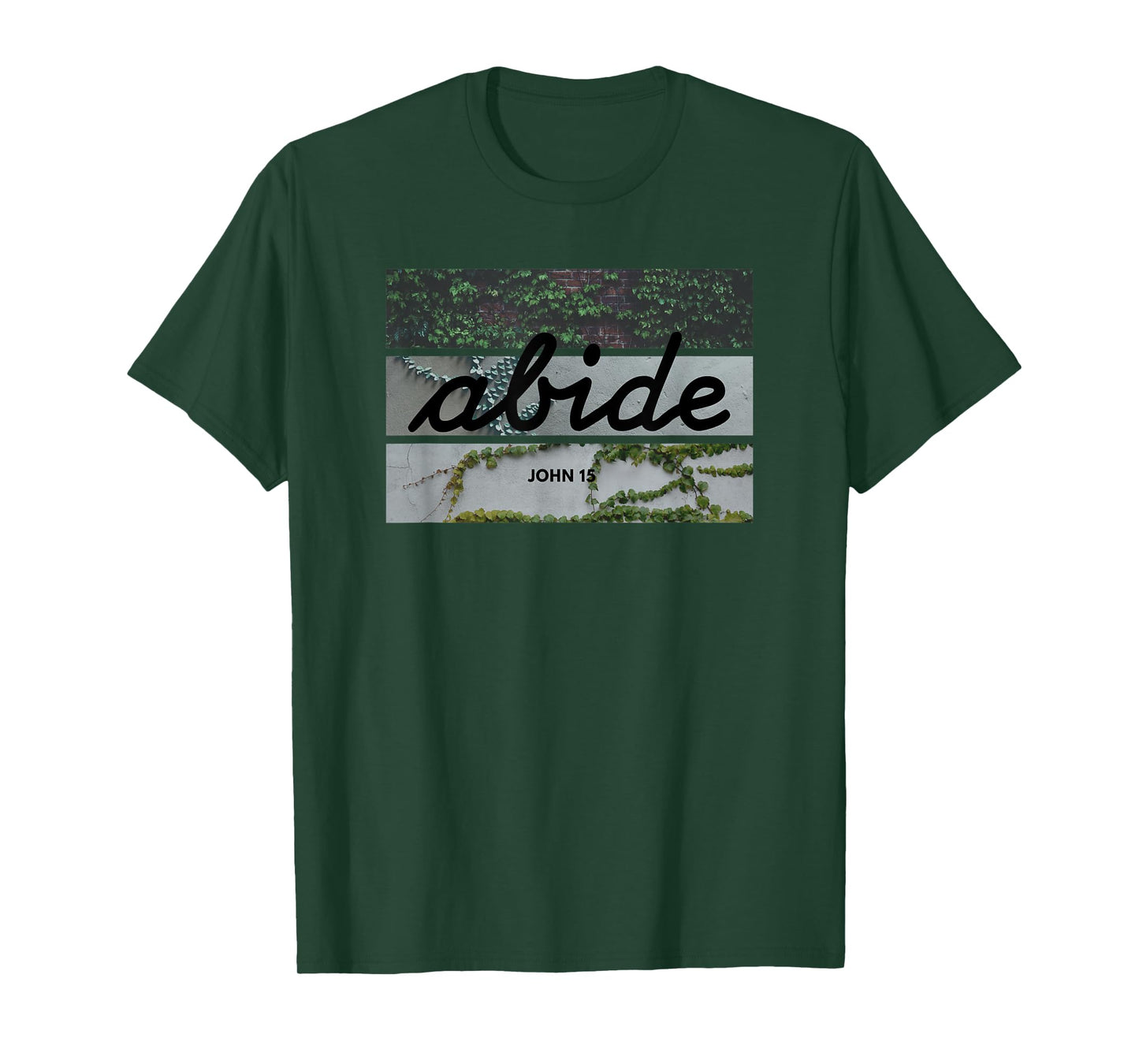Abide John 15 Bible T-Shirt in Cursive