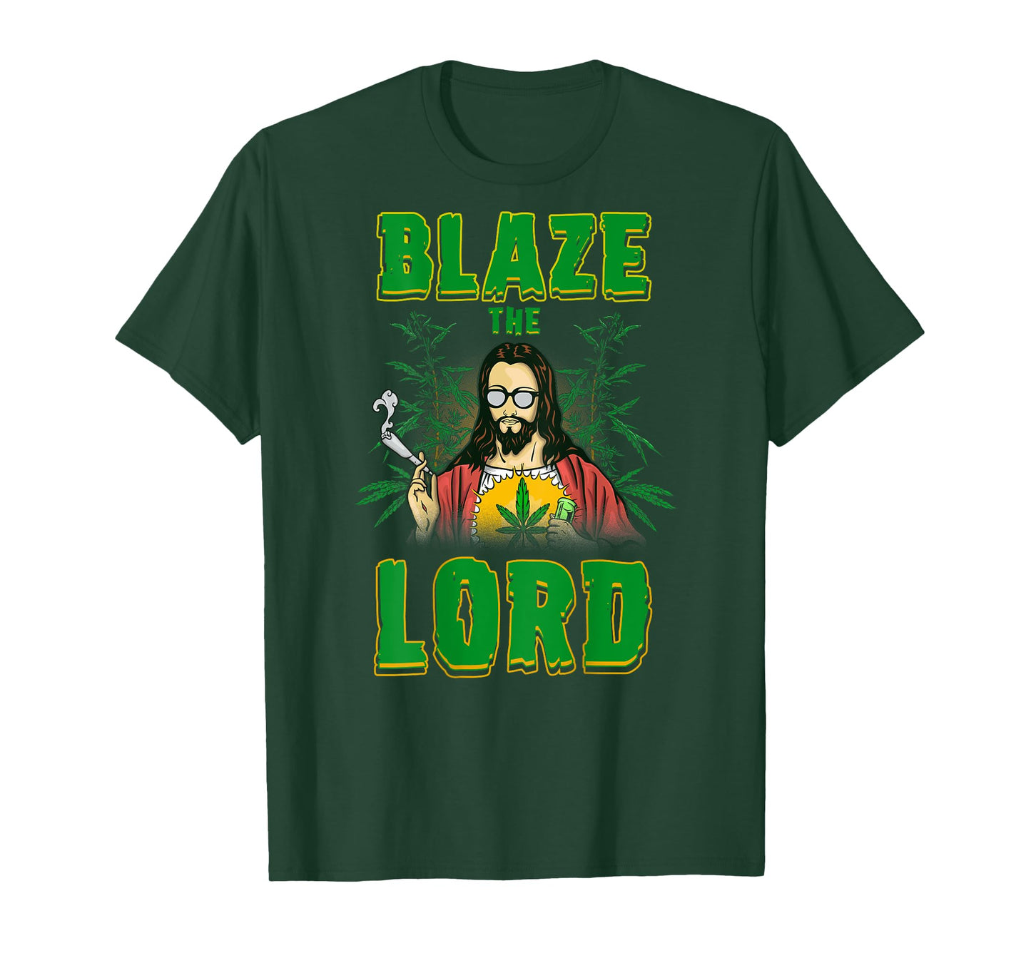 CBD Cannabis Jesus Shirt Blaze The Lord Funny AF 420 Weed