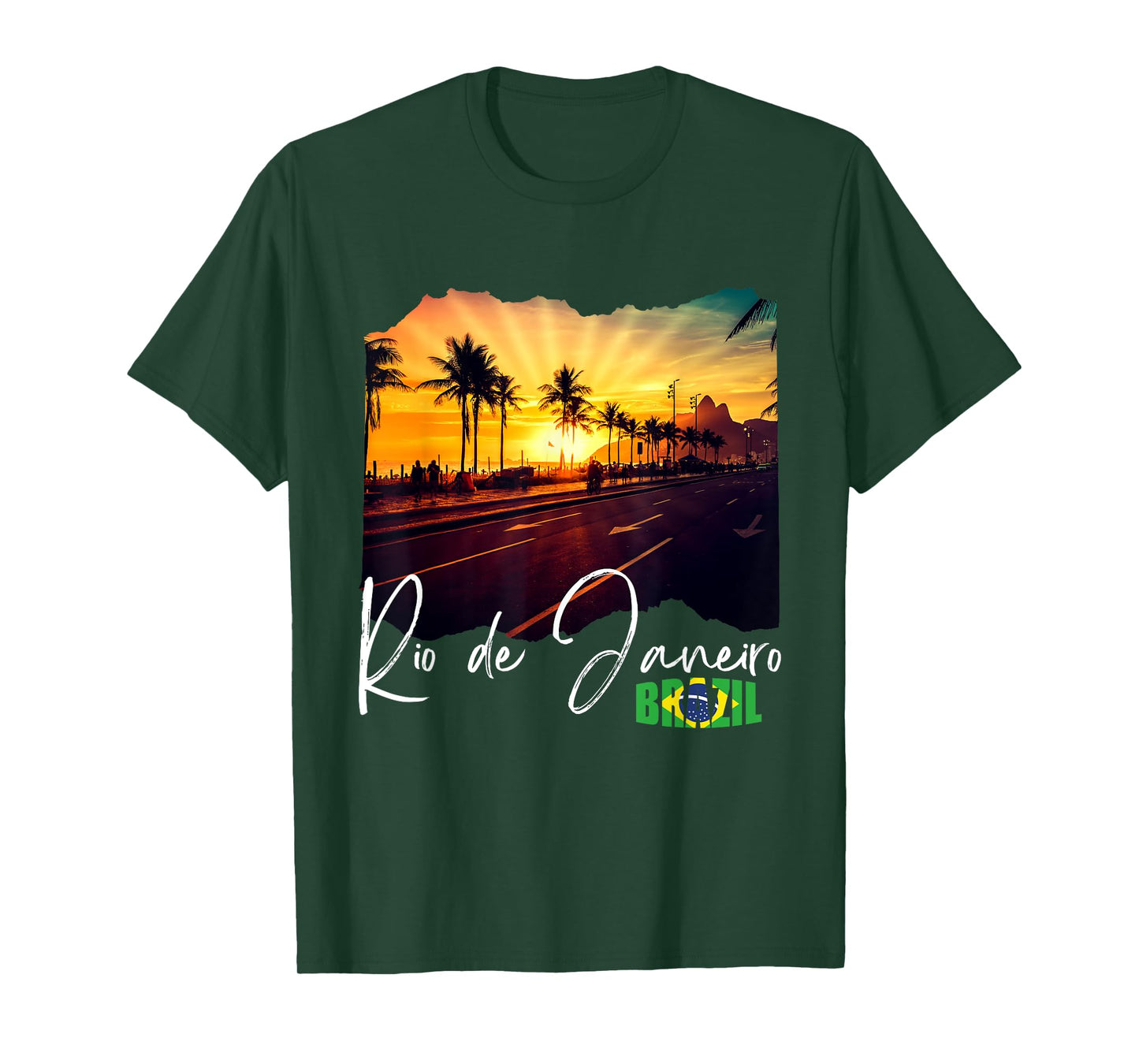 Rio de Janeiro Souvenir T-Shirt, Small, Black