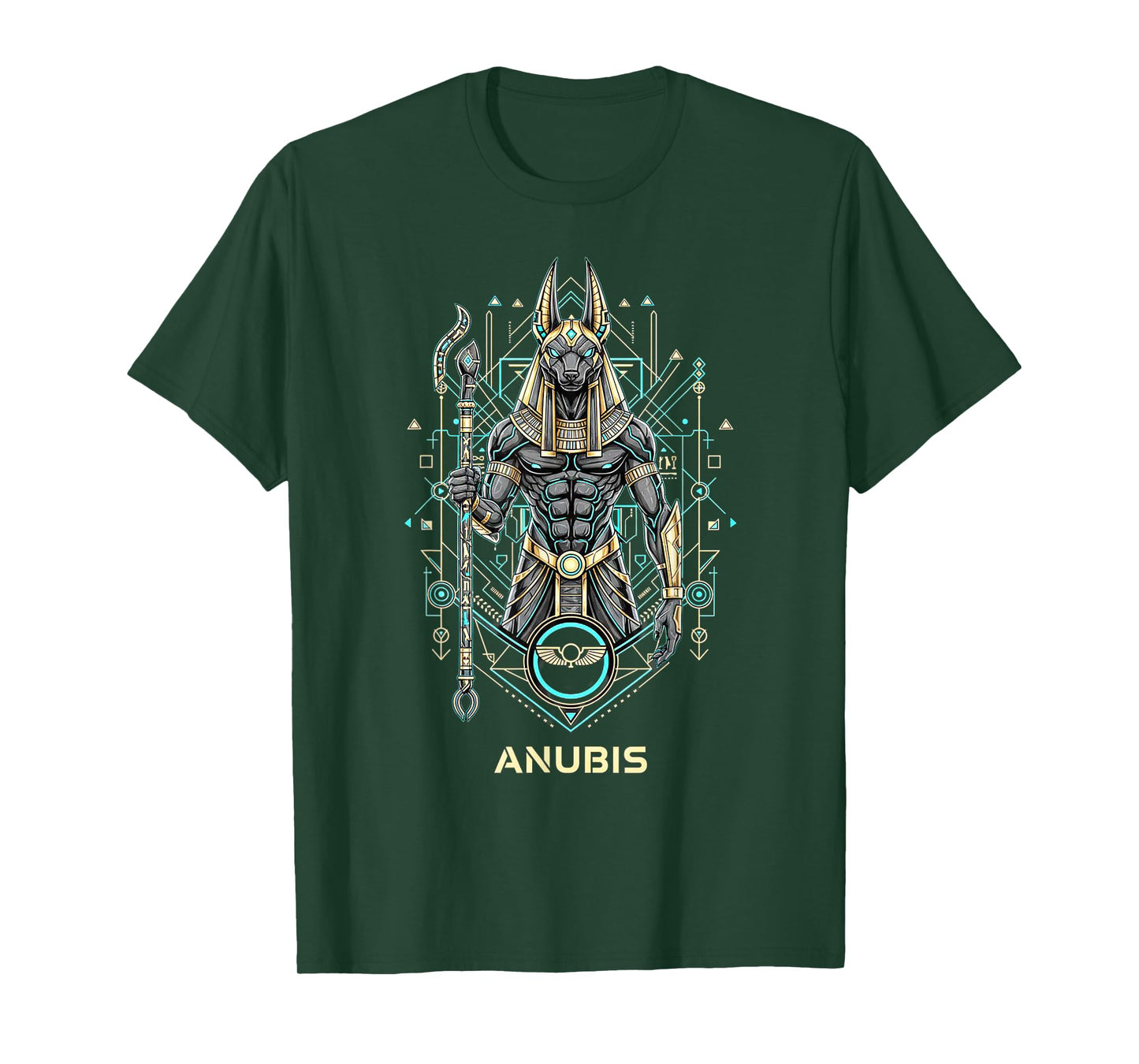 Anubis Pharaoh God King of Egypt Graphic Design T-Shirt