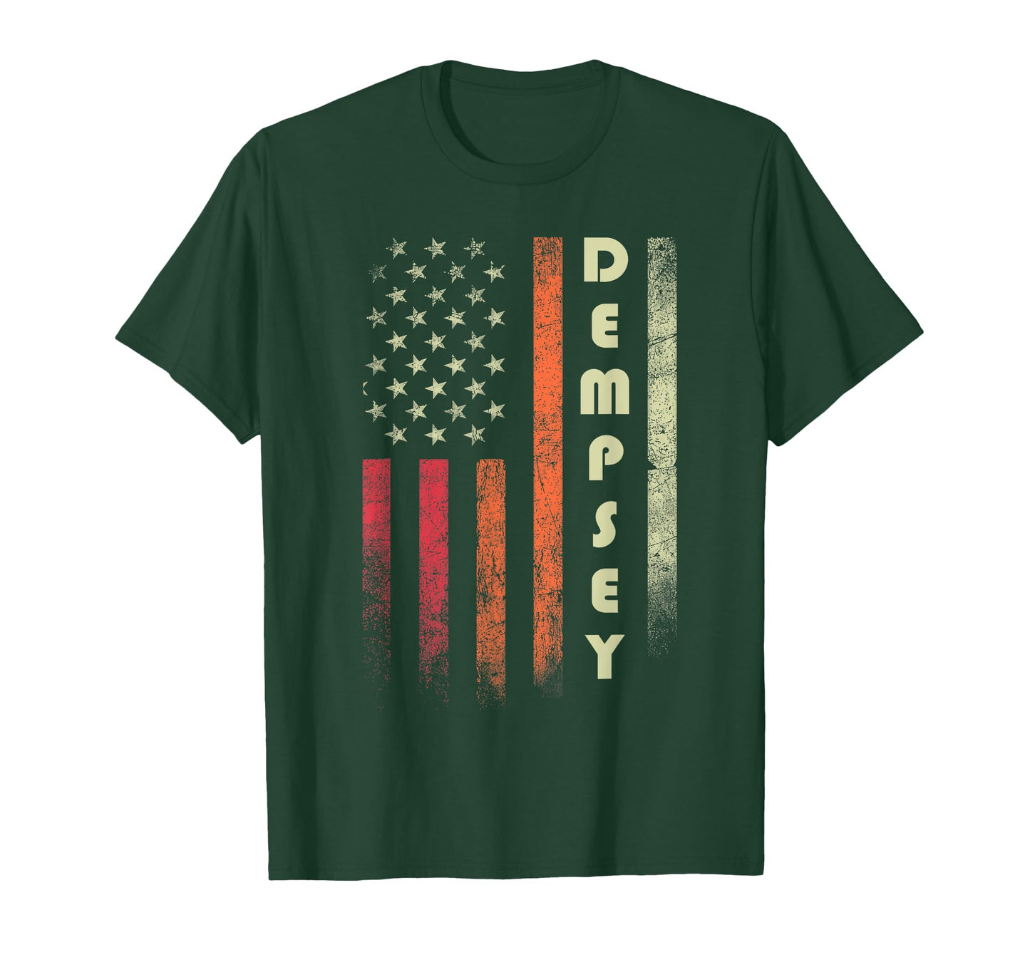 DEMPSEY Surname Funny Retro Vintage Birthday American Flag T-Shirt