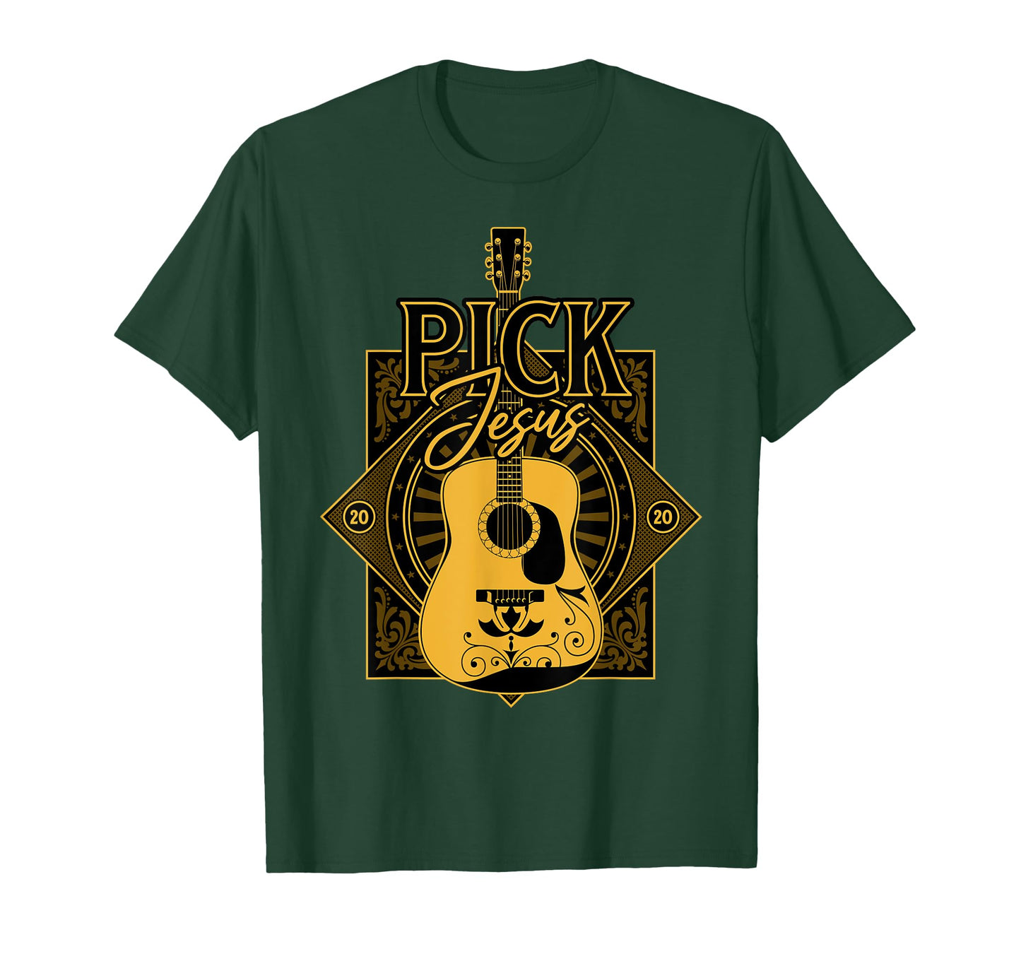 Pick Jesus - Funny Christian Pastor Guitar Worship Leader T-Shirt