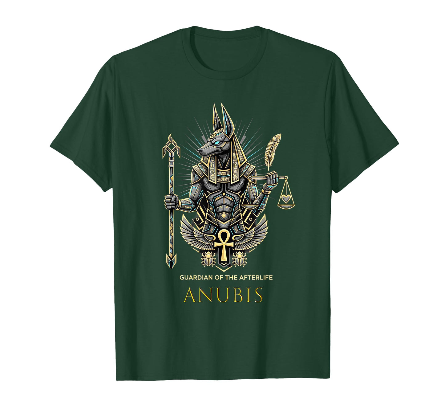 Anubis God King Pharaoh of Ancient Egypt Graphic Design T-Shirt