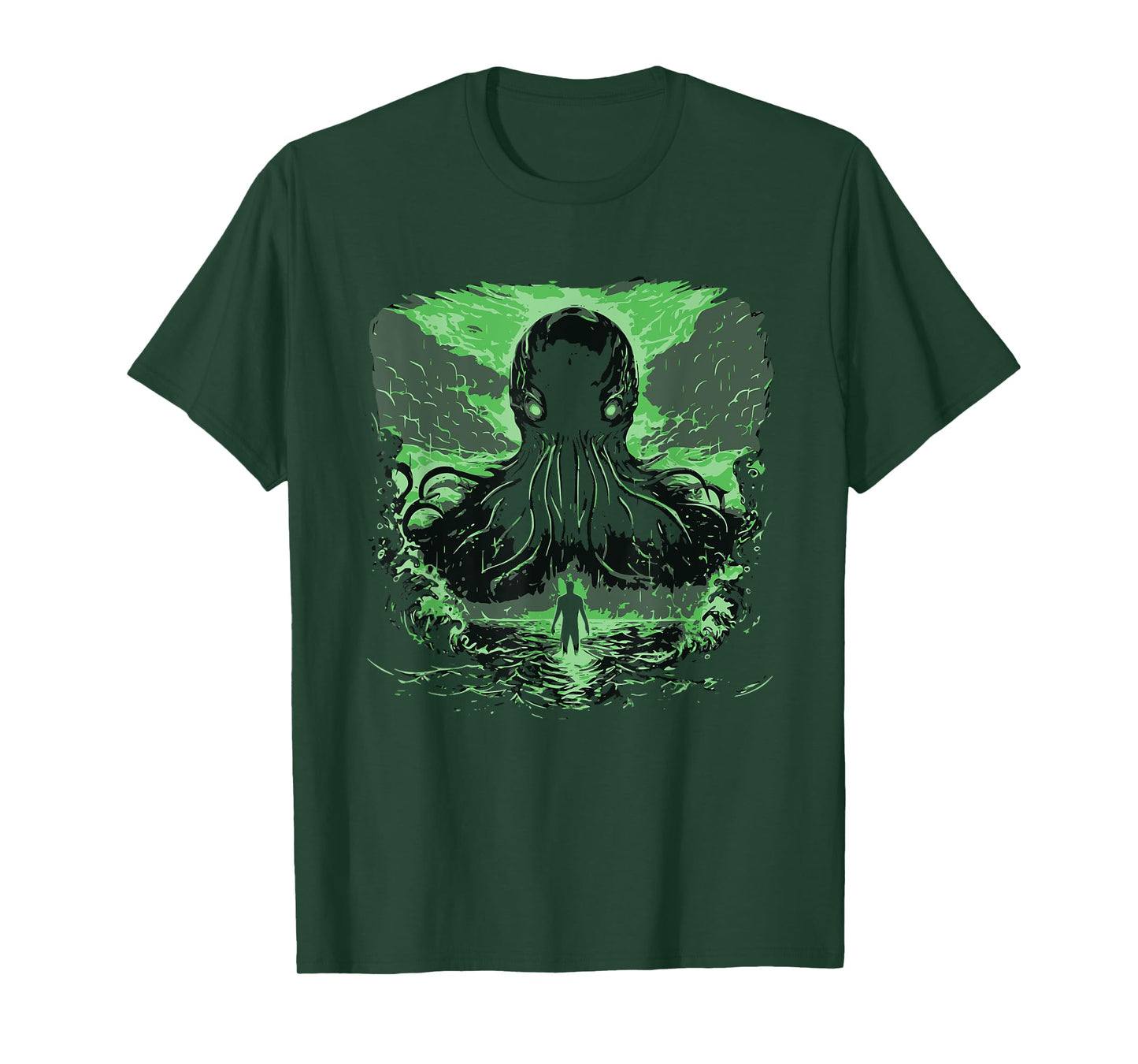 Vintage Cthulhu Cryptid Octopus Lovecraft Horror Anime T-Shirt