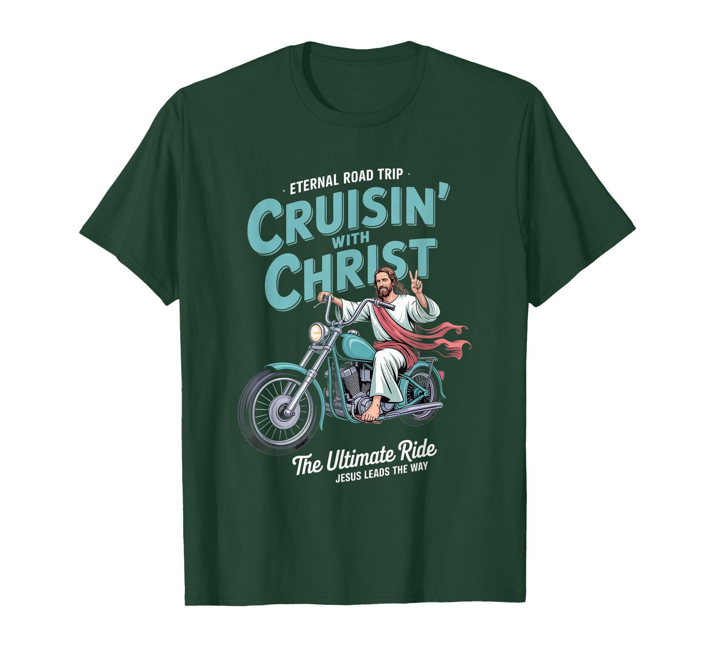 Cruisin' with Christ Motorcycle Christian Streetwear T-Shirt