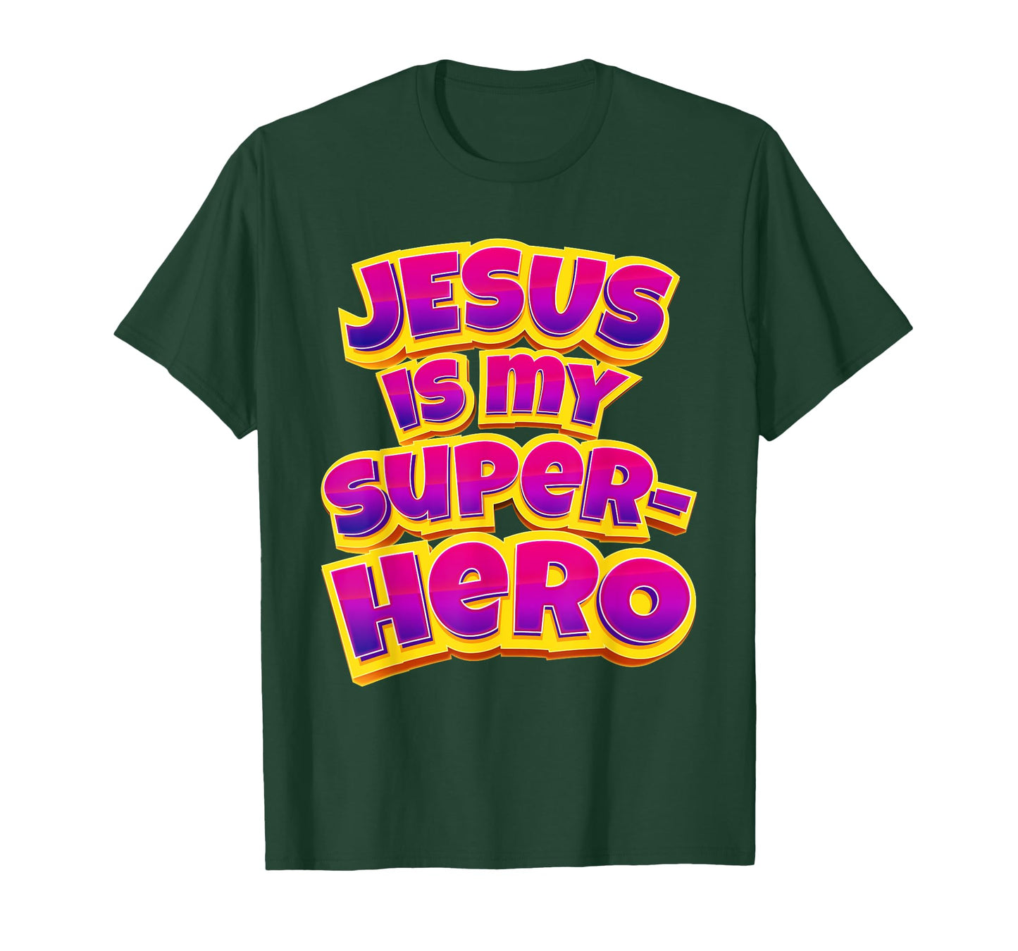 Jesus is My Superhero – Women & Girls Christian Faith Comic T-Shirt