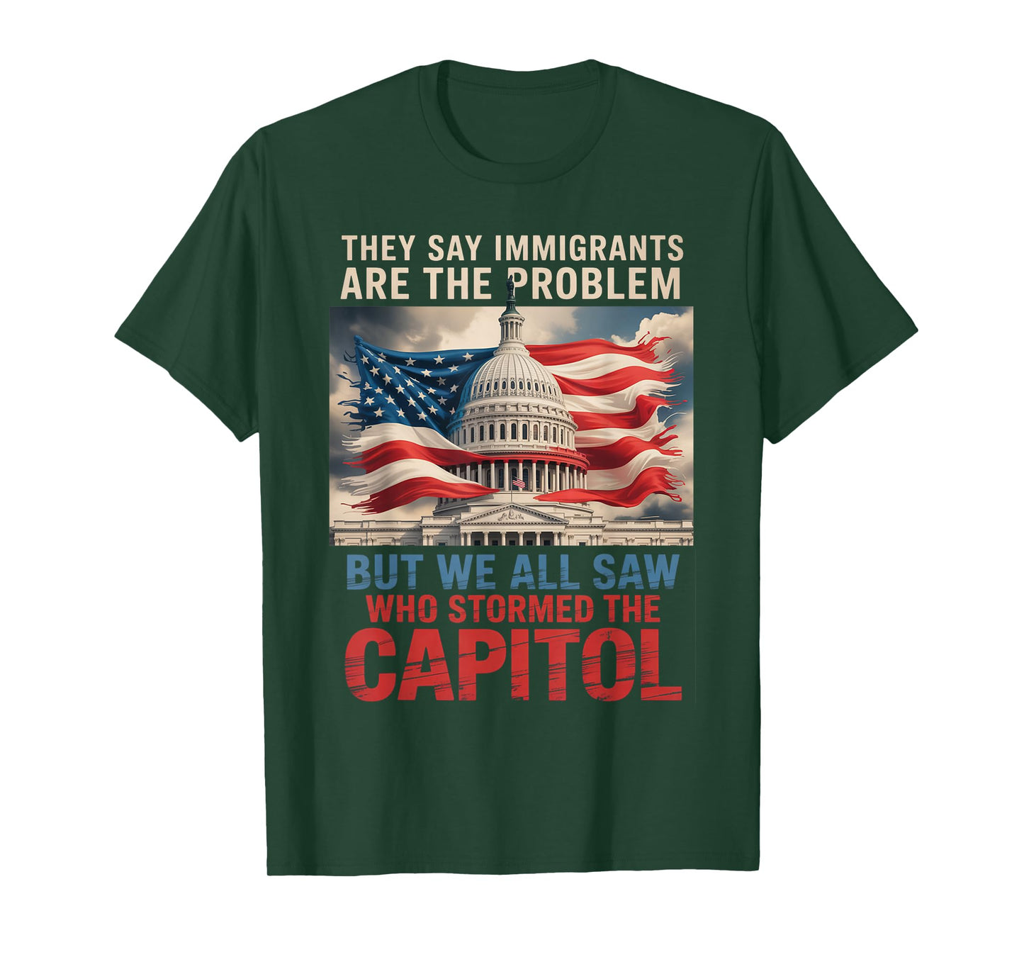 They Say Immigrants Are The Problem But We All Saw Stormed T-Shirt