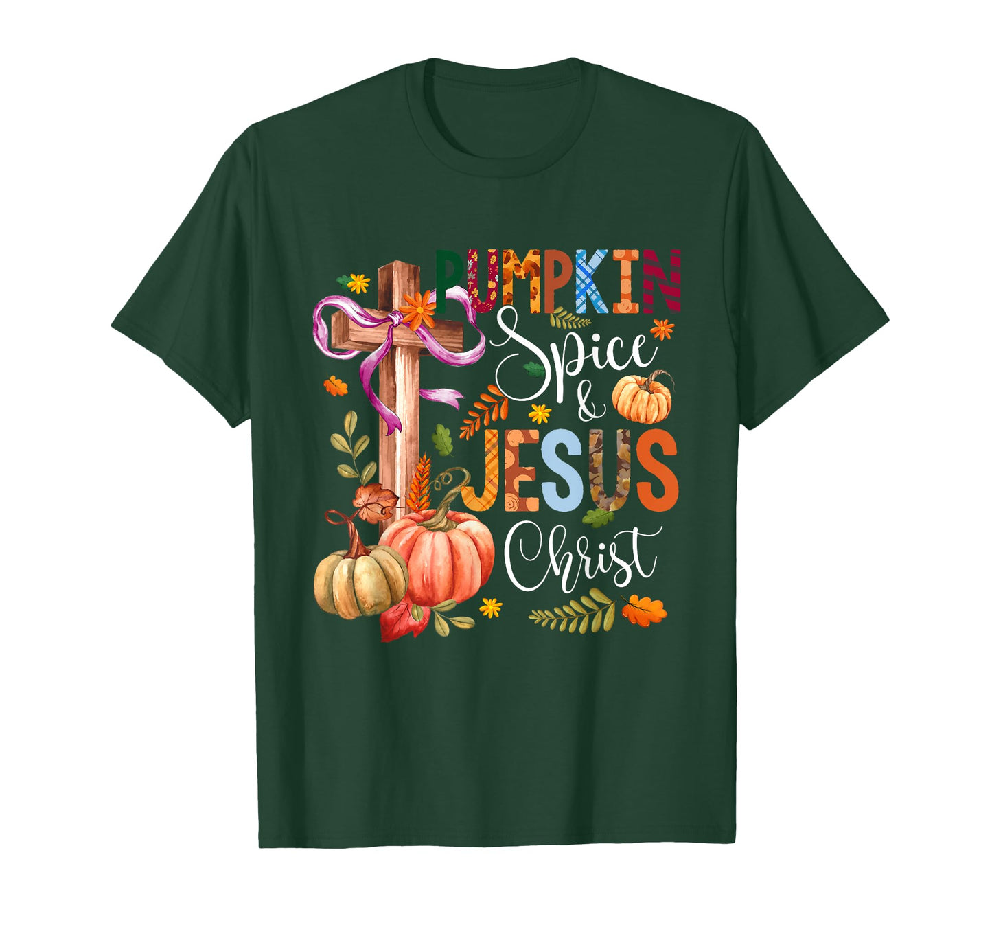 Funny Pumpkin Spice Jesus Christ Fall Thanksgiving Christian T-Shirt
