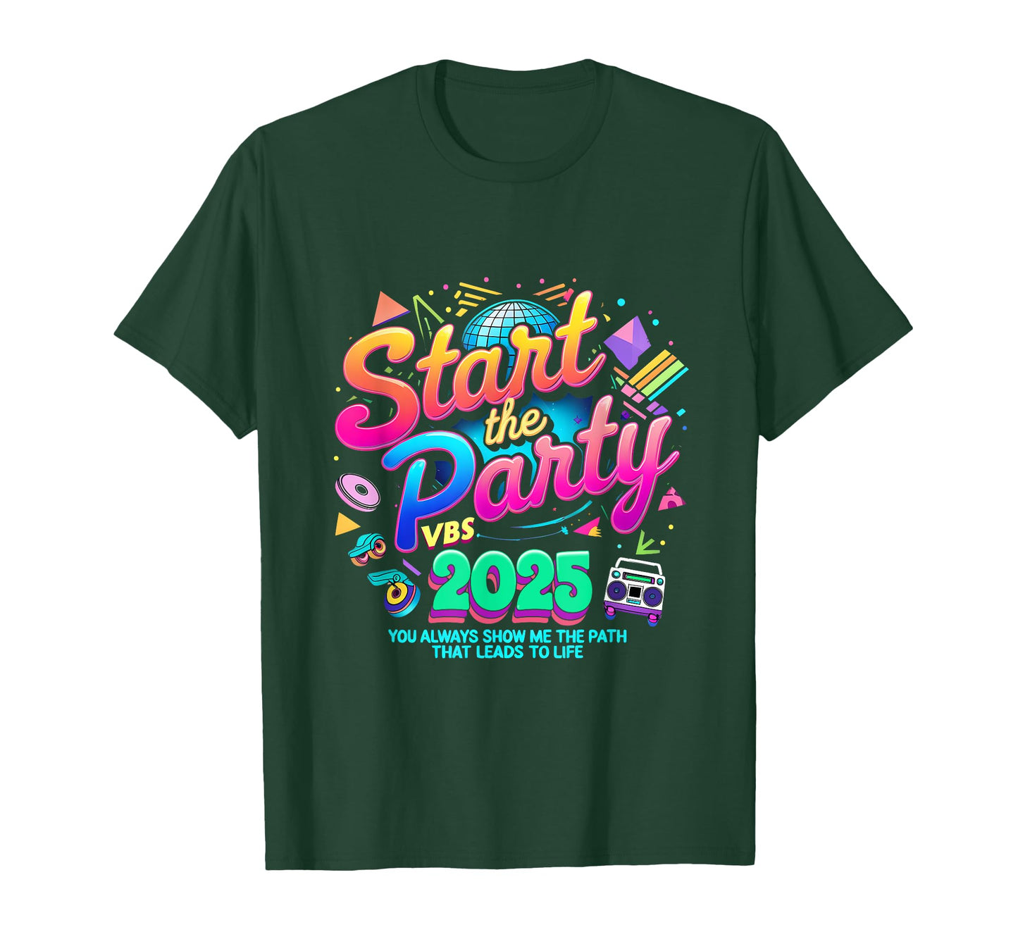 Show Me The Path Christian VBS Crew Start The Party VBS 2025 T-Shirt