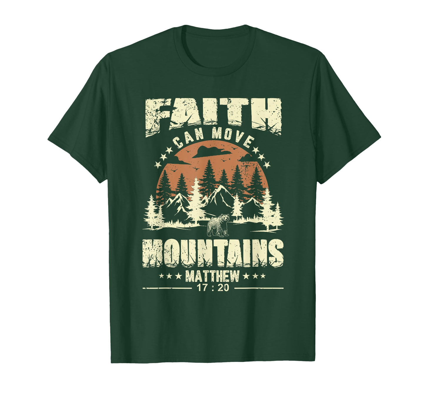 Faith Can Move Mountains Shirt Men Women Kids Christian T-Shirt