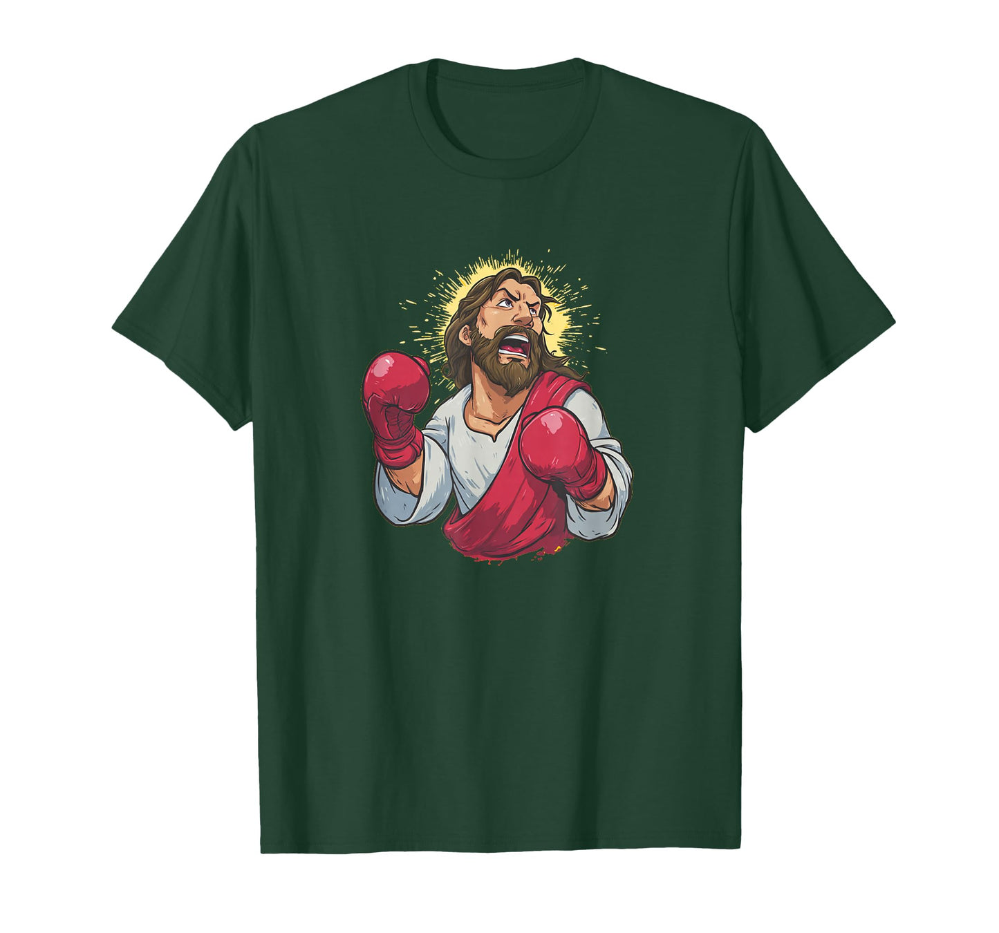 Fun Believer Boxing Sport Costume with Jesus Christ T-Shirt