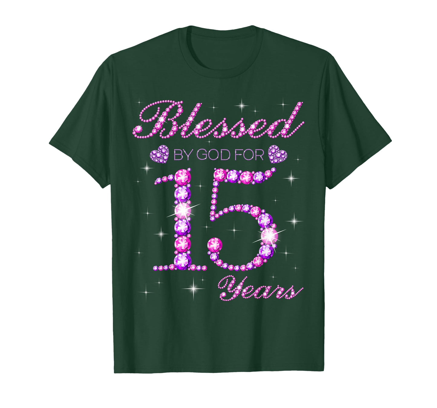Blessed by God for 15 Years Old 15th Birthday Party T-Shirt