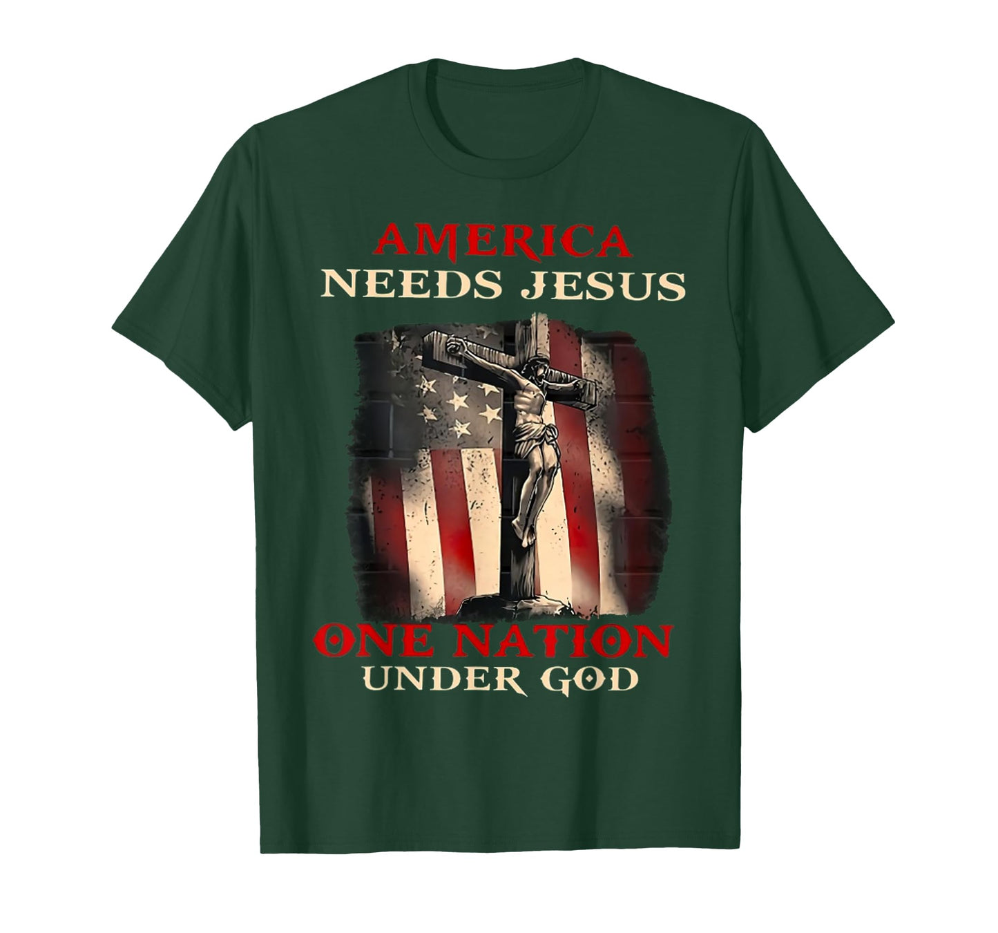 America Needs Jesus One Nation Under God T-Shirt