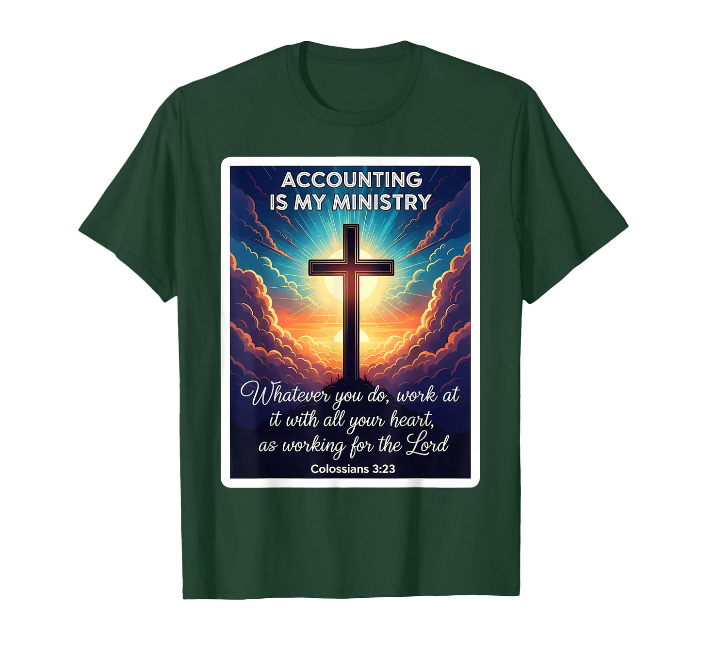 Christian Accountant Accounting is My Ministry Book Keeper T-Shirt