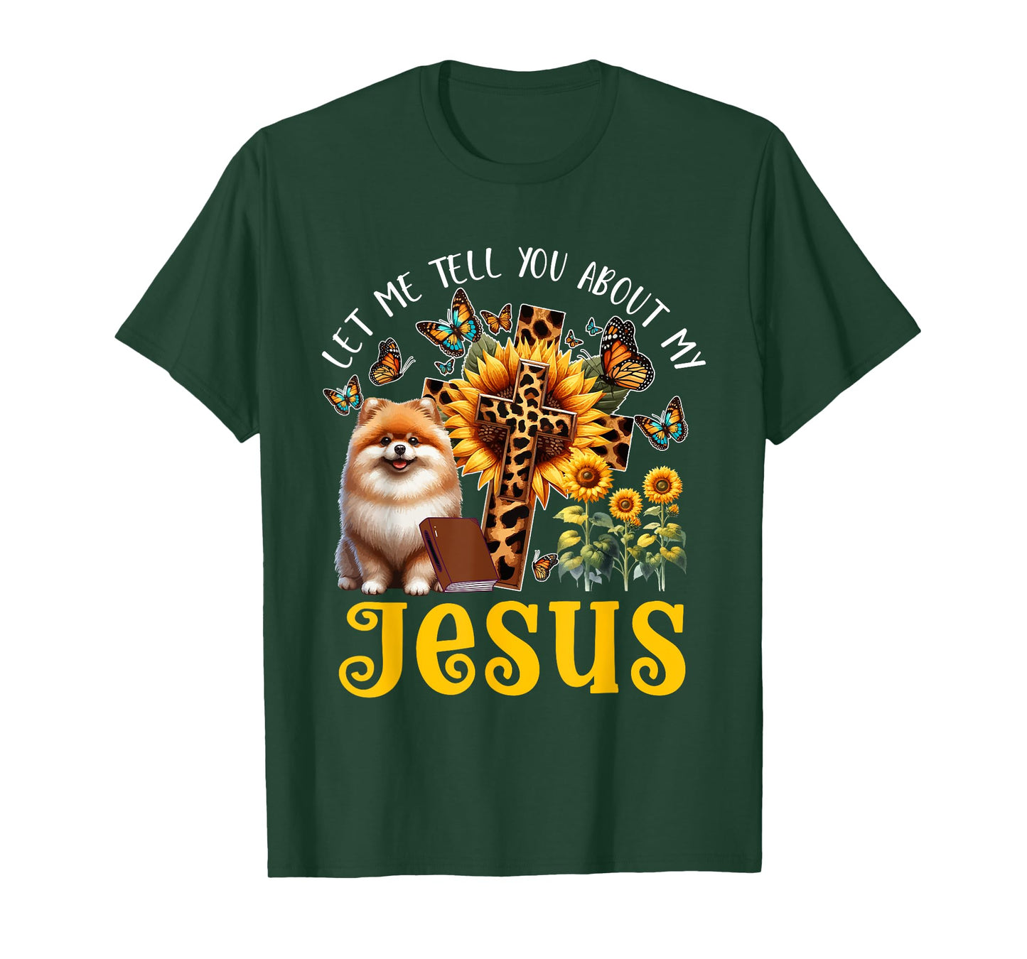 Tell About Jesus Costume Pomeranian Cute Christian Cross T-Shirt
