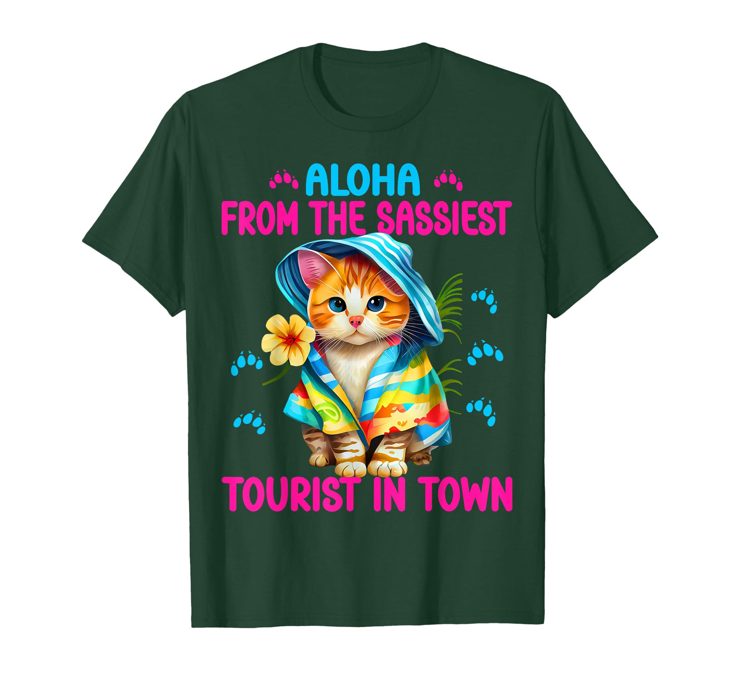 Aloha from the sassiest tourist in town.Funny Summer cats T-Shirt