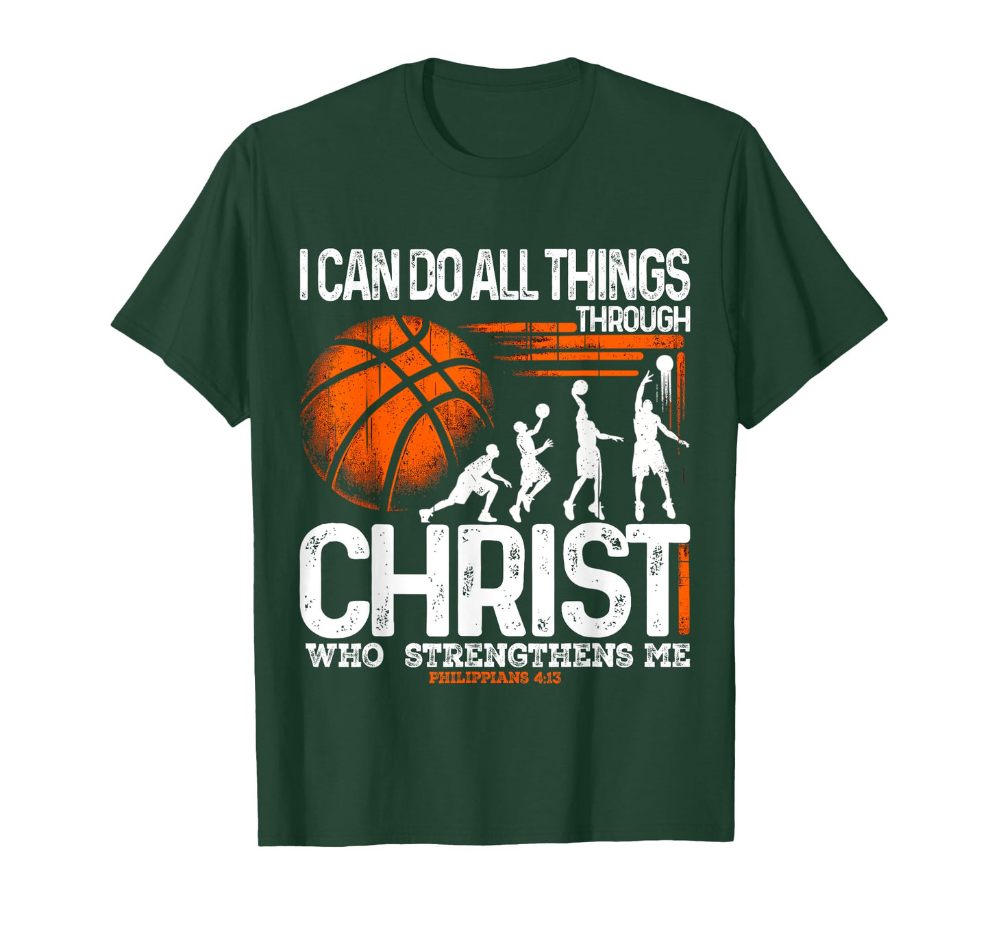 Basketball I can do all things through Christ T-Shirt