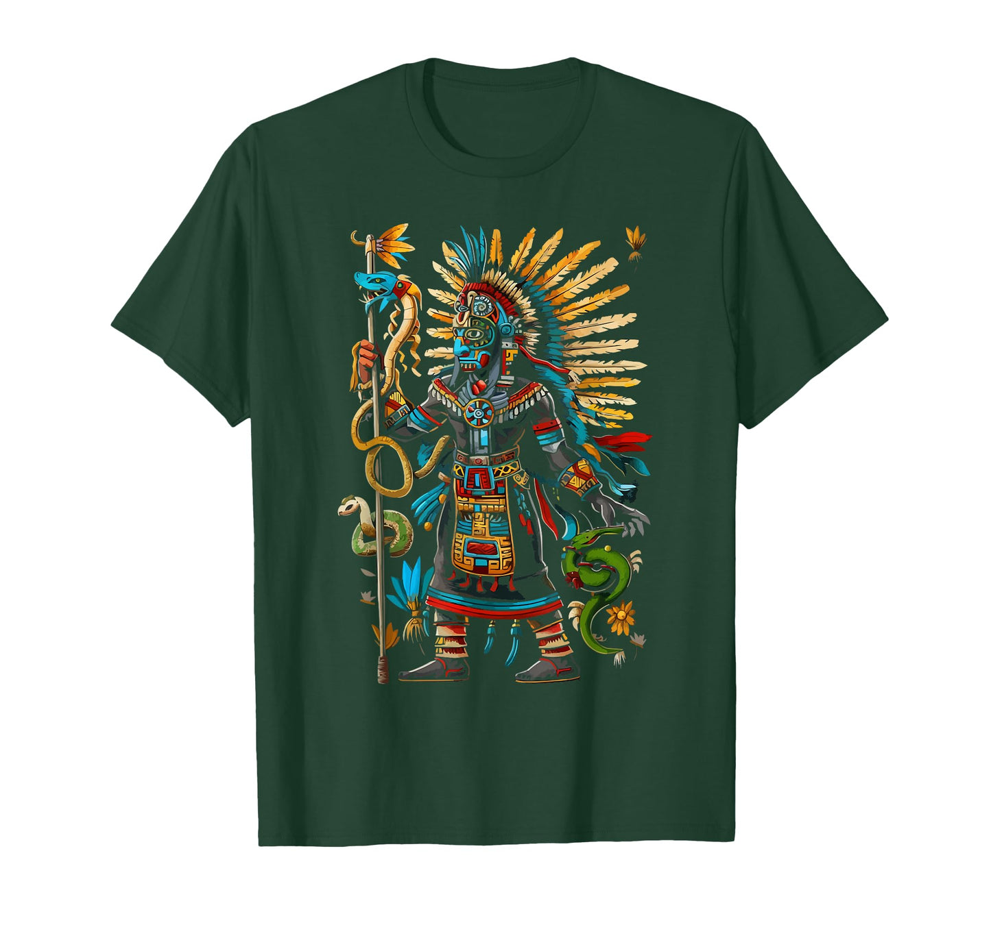 Aztec God Aztec Culture Mayan Indigenous Tlaloc Statue T-Shirt