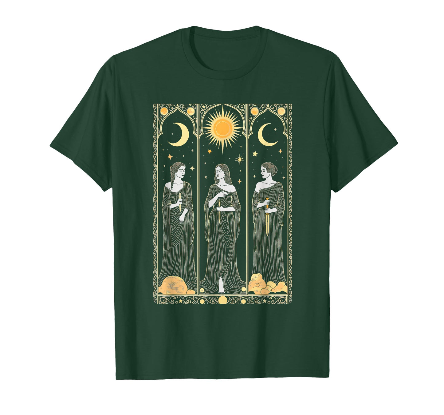 Hecate Distressed Band | Greek Mythology Triple Goddess T-Shirt