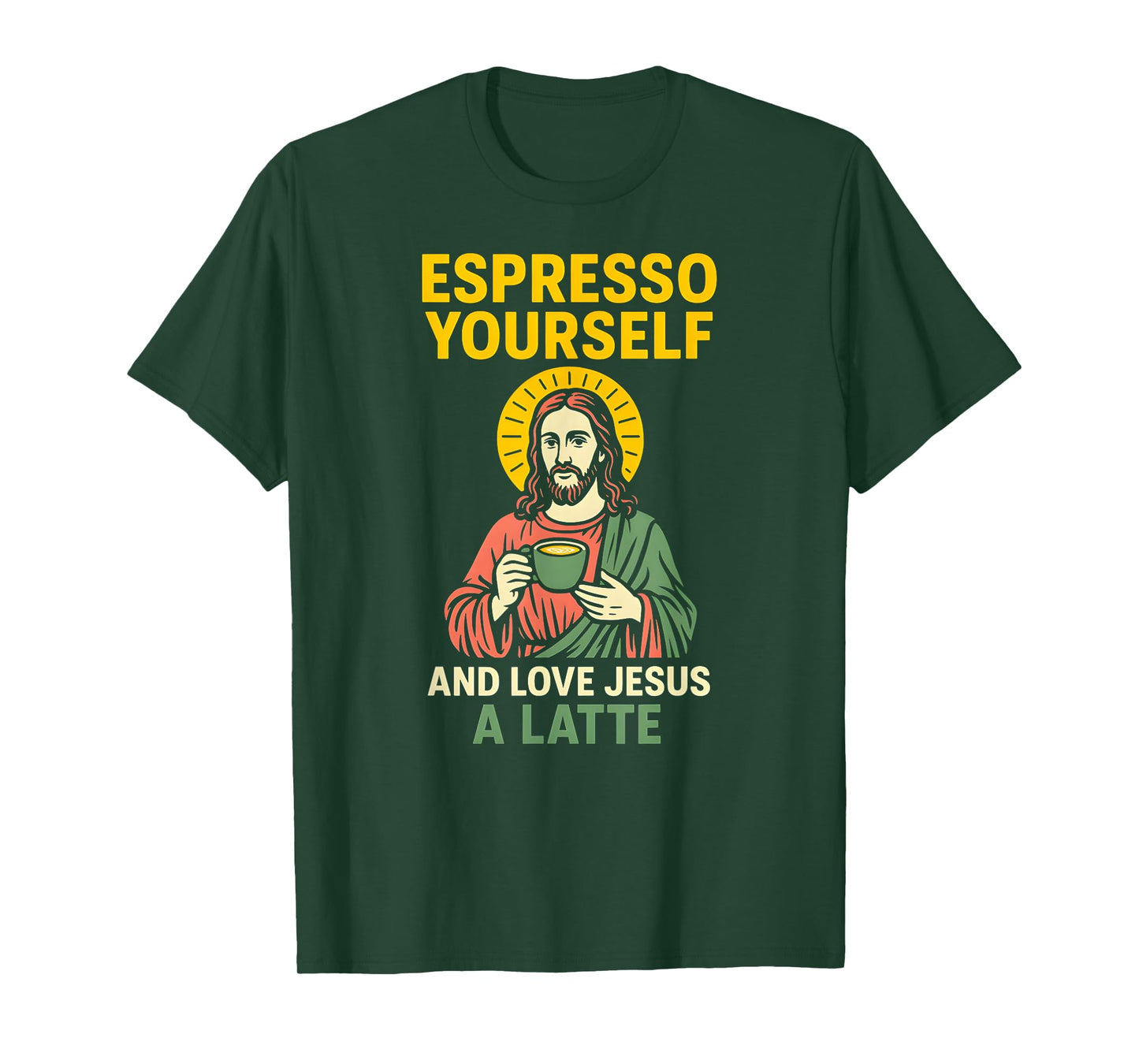 Jesus Pun Espresso Yourself Fun Womans Christian Faith T-Shirt