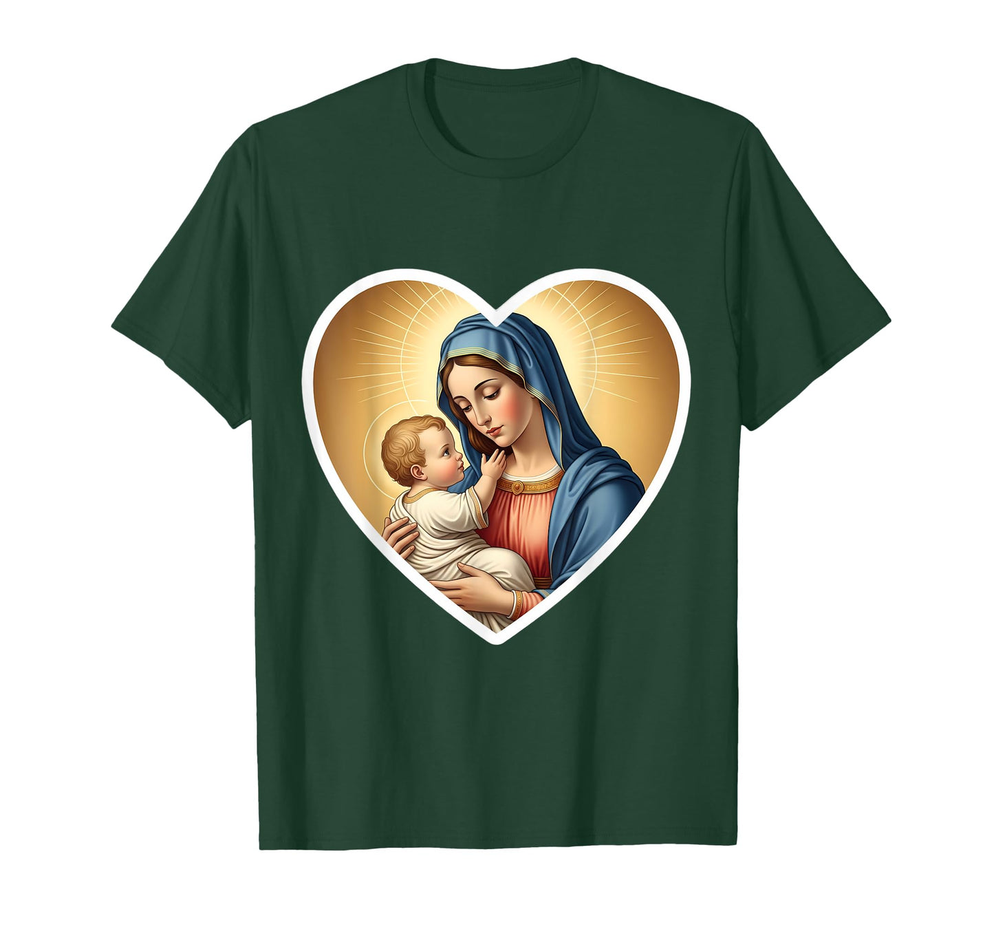 Saint Mary with Baby Jesus Christ Santa Maria Panagia Icon T-Shirt