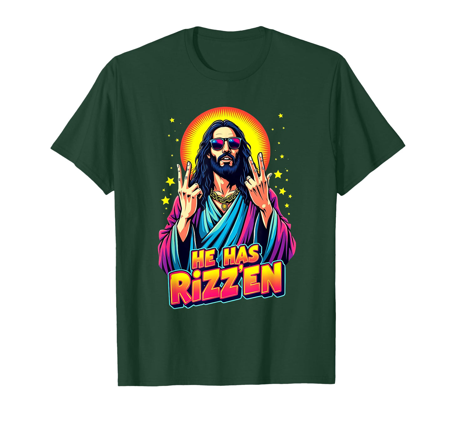 He Is Rizzen Jesus Religious Jesus Lovers Jesus Has Rizzen T-Shirt