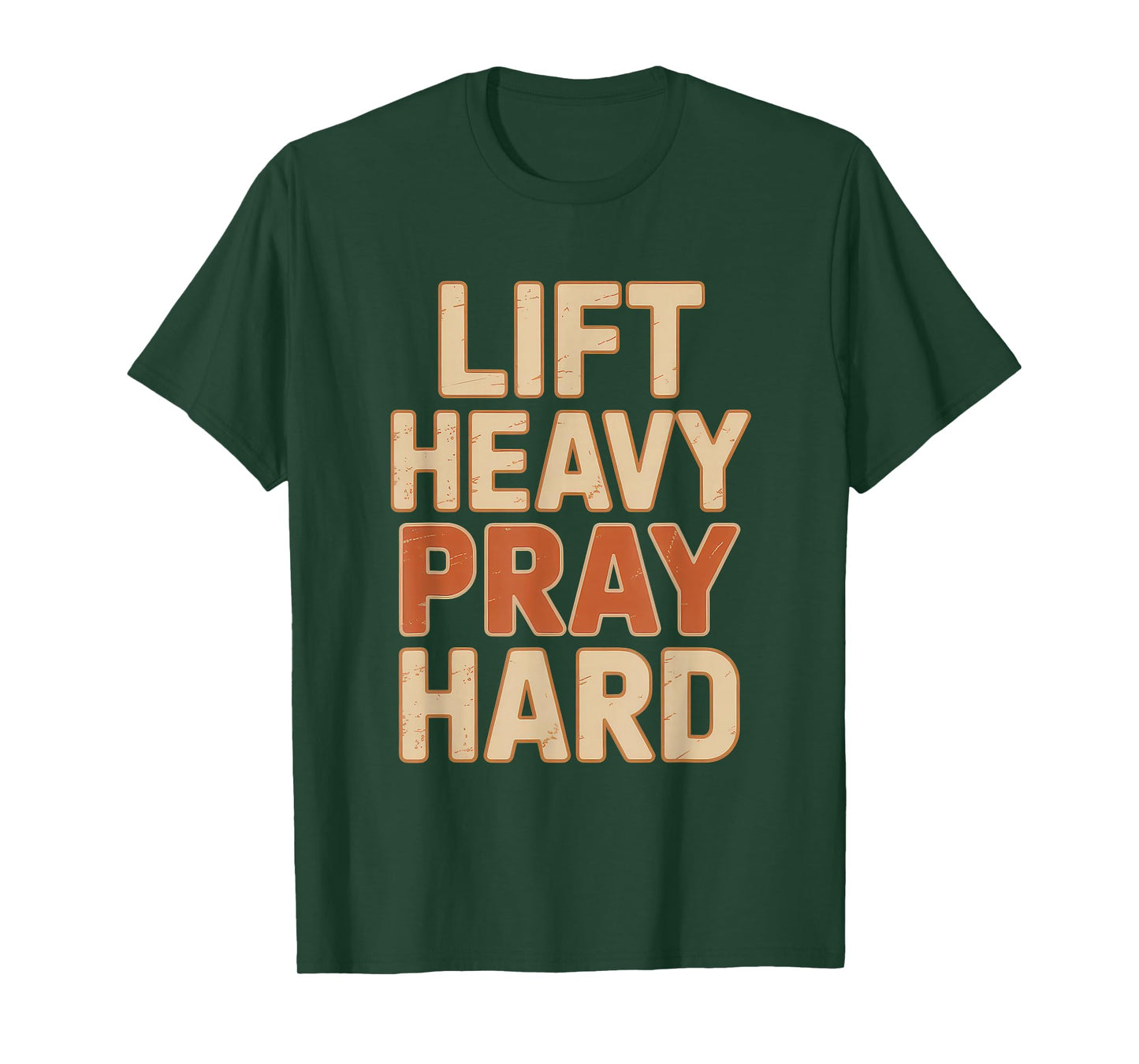 Lift Heavy Pray Hard Tshirt Gym Christian Gift Jesus Faith T-Shirt