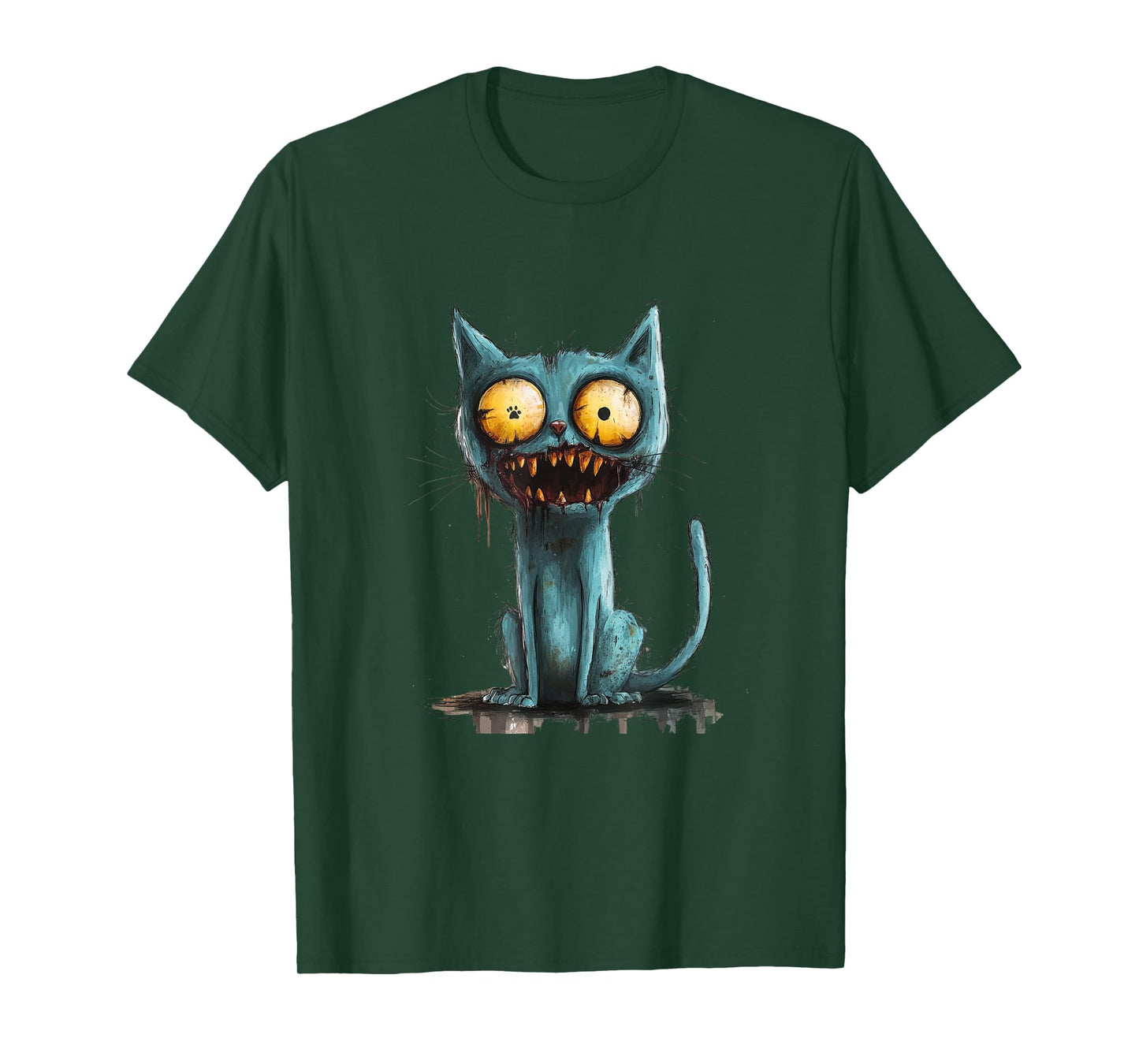 Funny Sarcastic Animal Zombie cat Creature T-Shirt