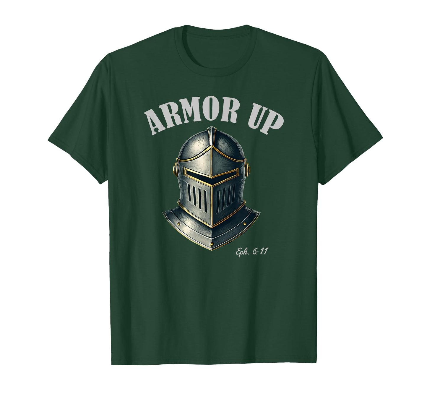 Armor Up Ephesians 6:11 Bible Scripture Helmet of Salvation T-Shirt
