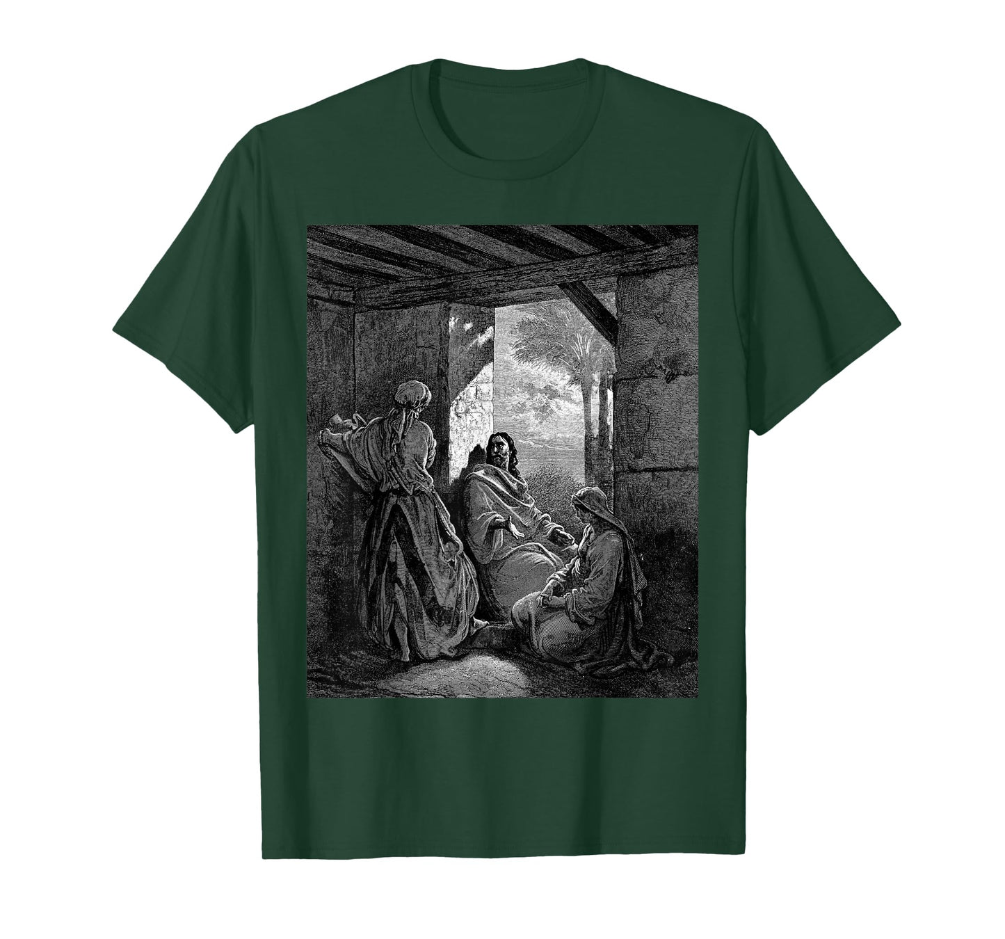 Jesus with Martha and Mary Gustave Dore Biblical Art T-Shirt