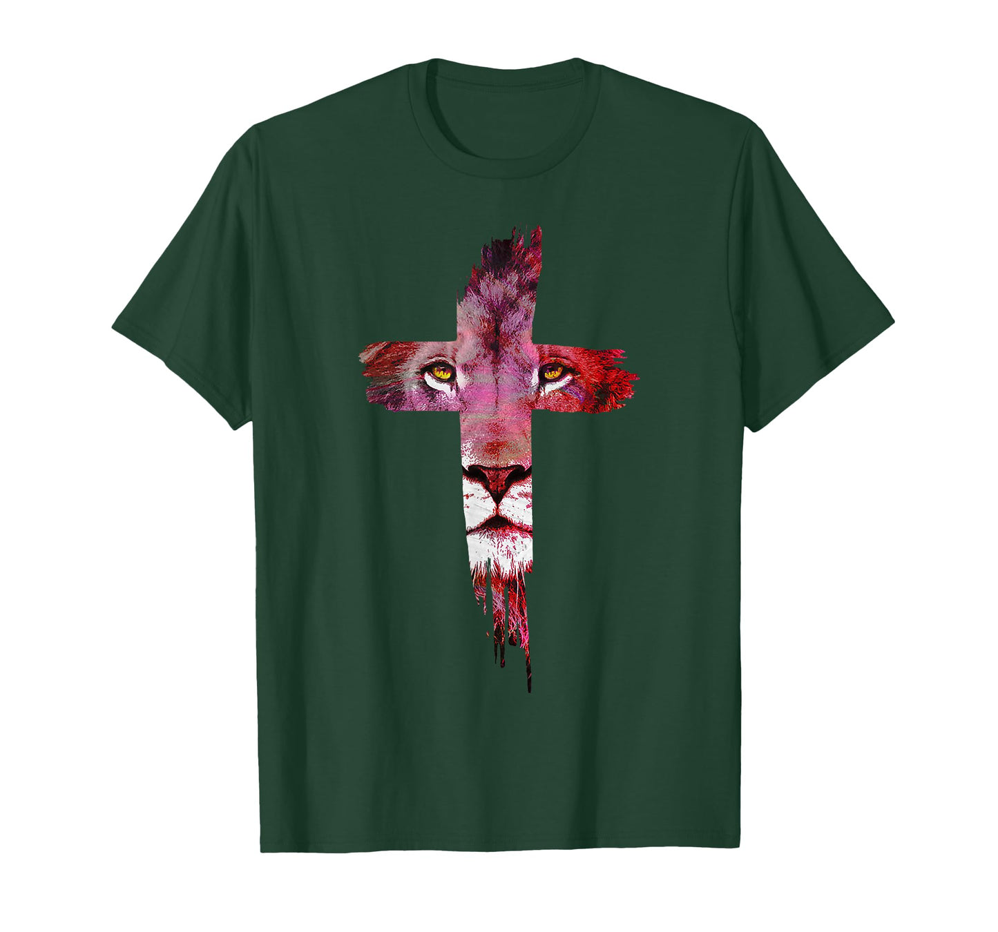 Jesus is The Lion of Judah - Colorful Cross Christian Gifts T-Shirt
