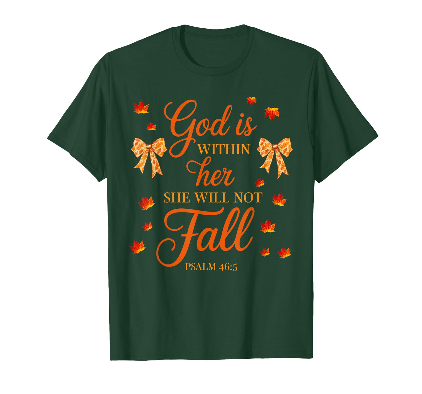 God is Within Her She Will Not Fall Coquette Christian Jesus T-Shirt