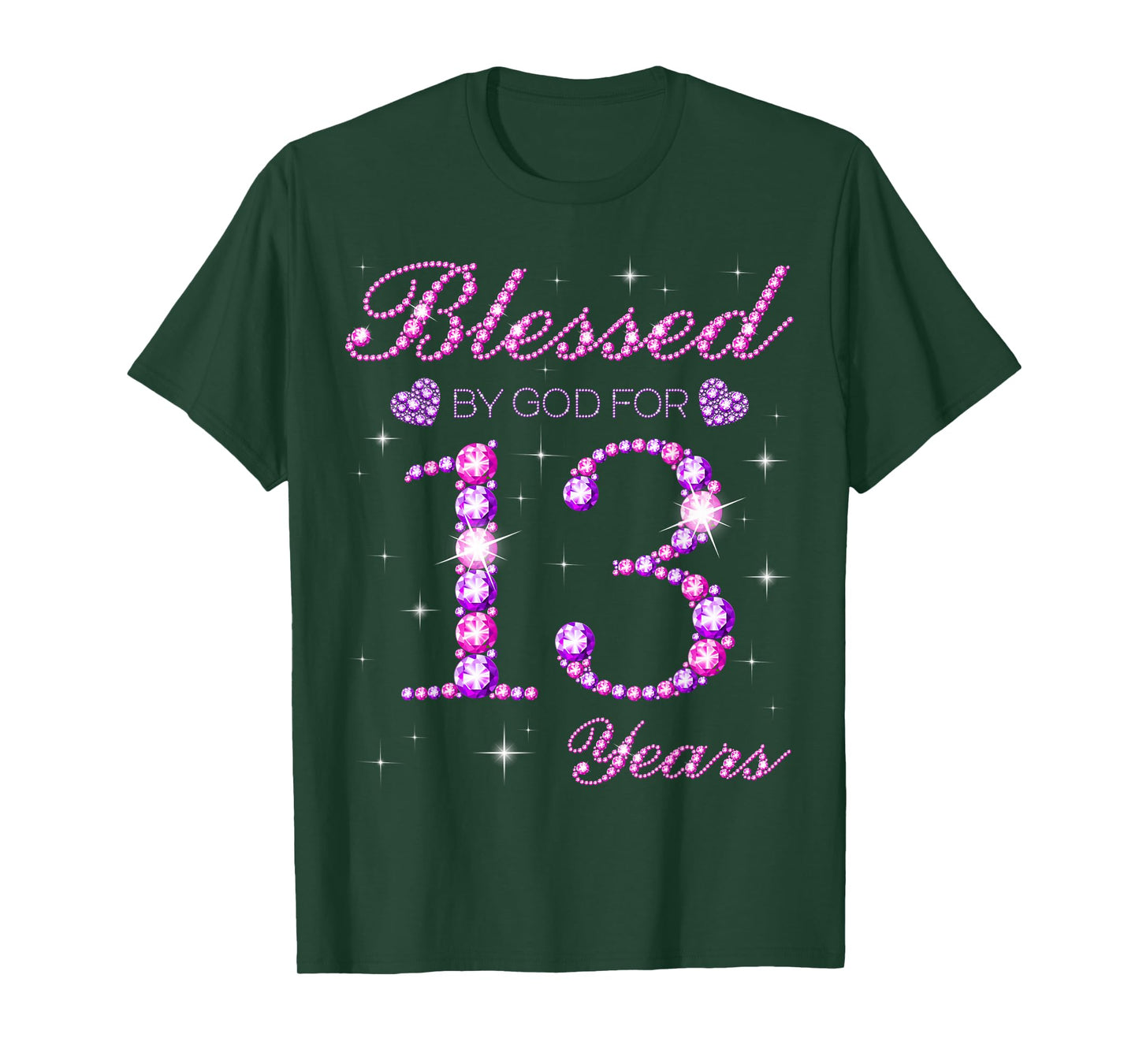 Blessed by God for 13 Years Old 13th Birthday Party T-Shirt