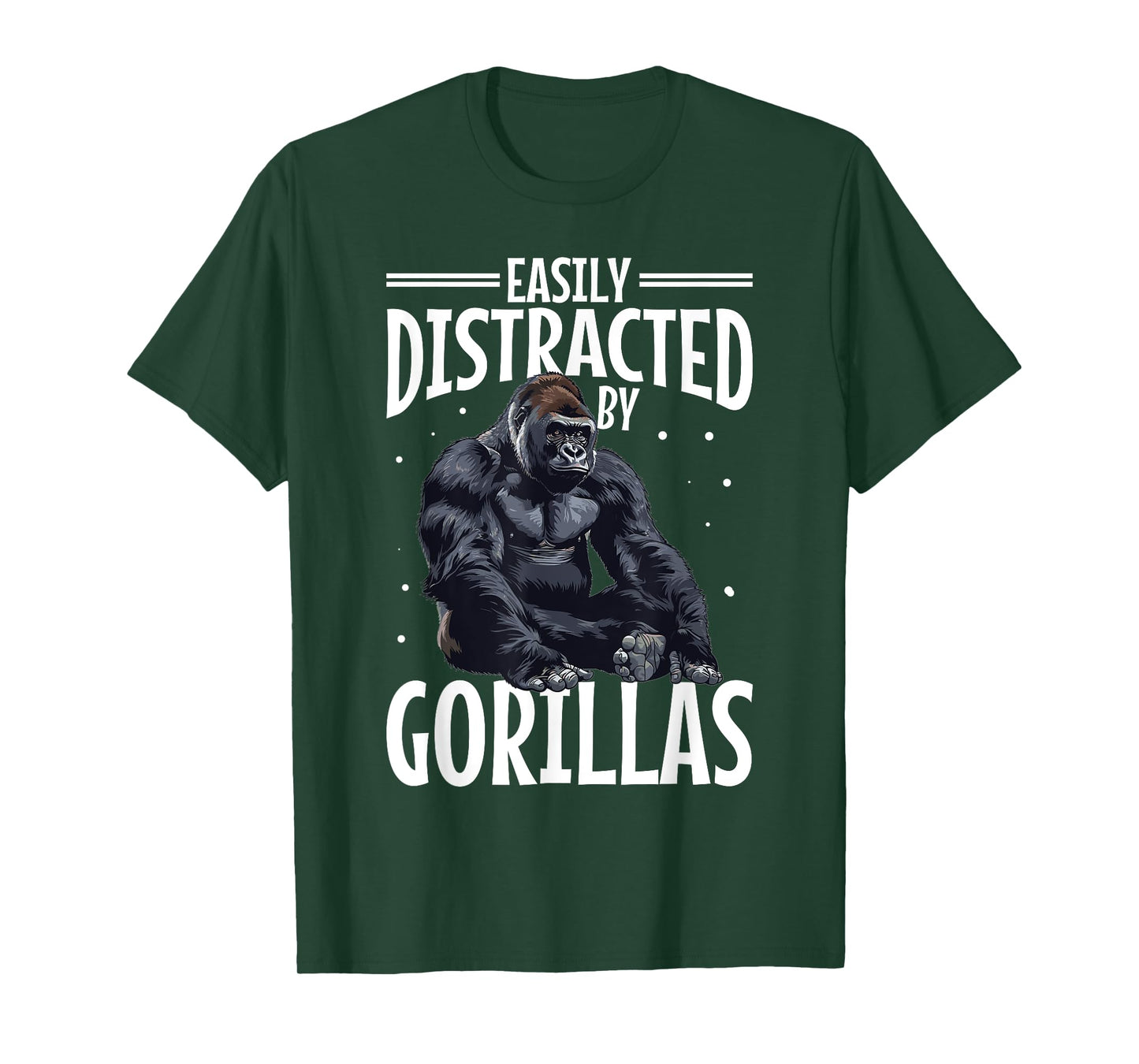 Funny Gorilla Animal Easily Distracted By Gorillas T-Shirt