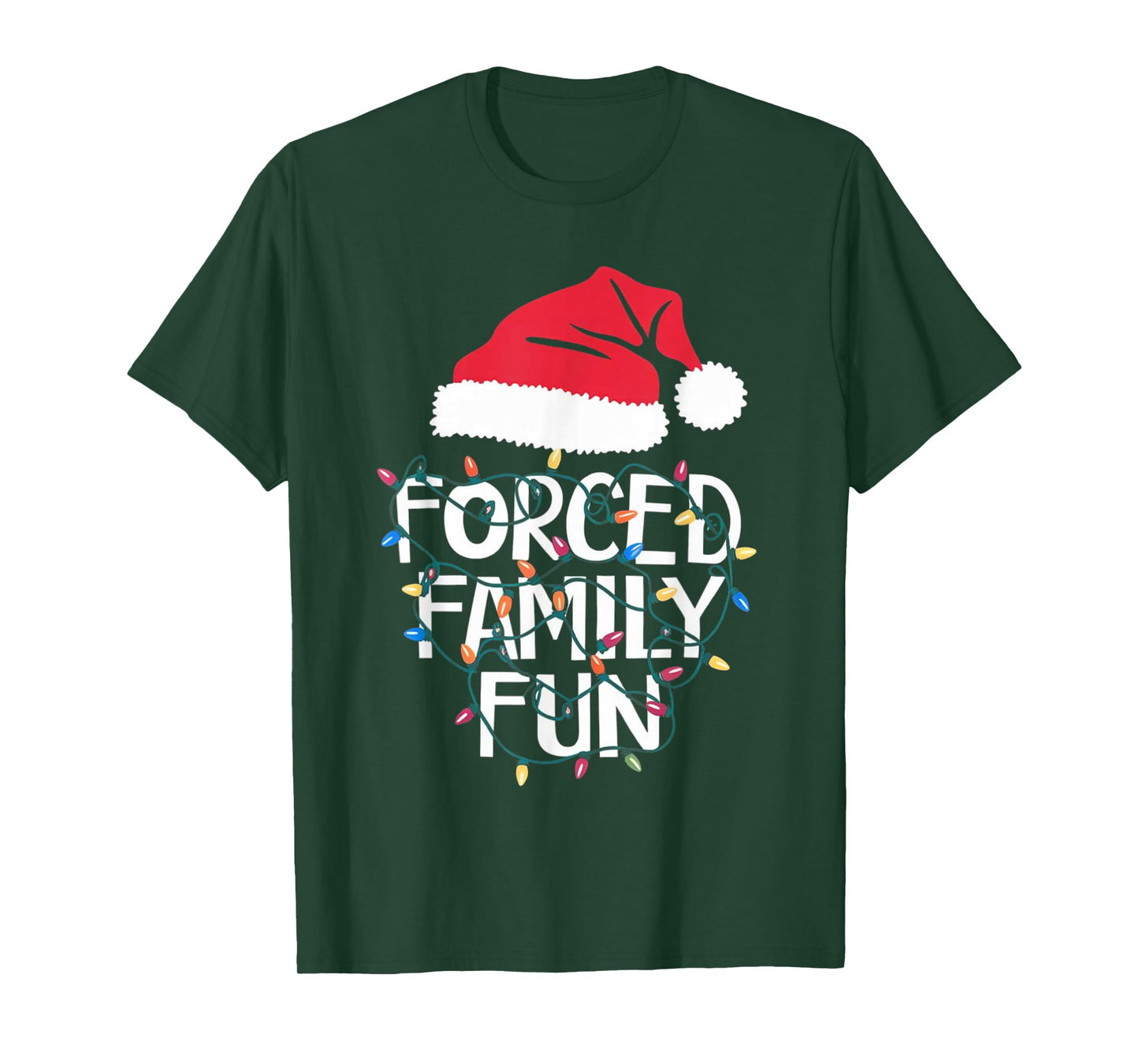 Forced Family Fun Sarcastic Christmas Funny Men Women Kids T-Shirt