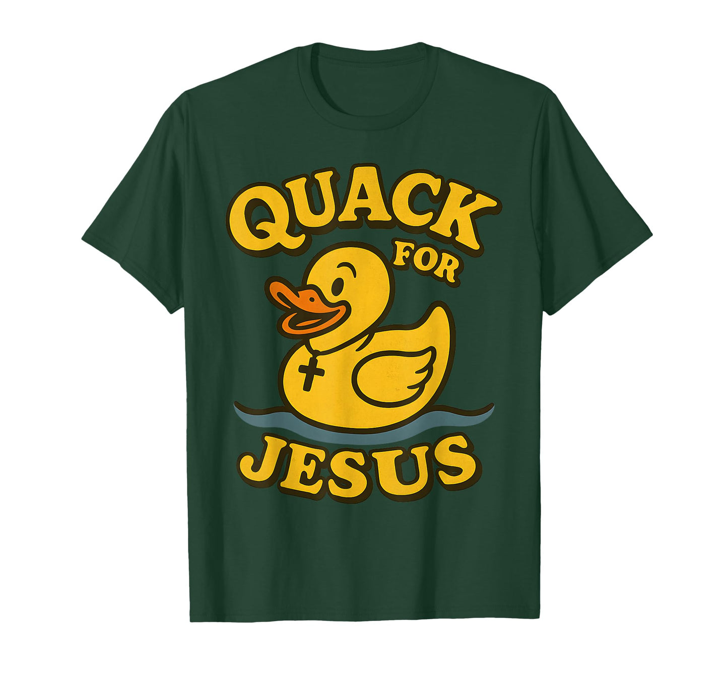 Retro Rubber Duck Christian Rubber Ducky Quack For Jesus 70s T-Shirt