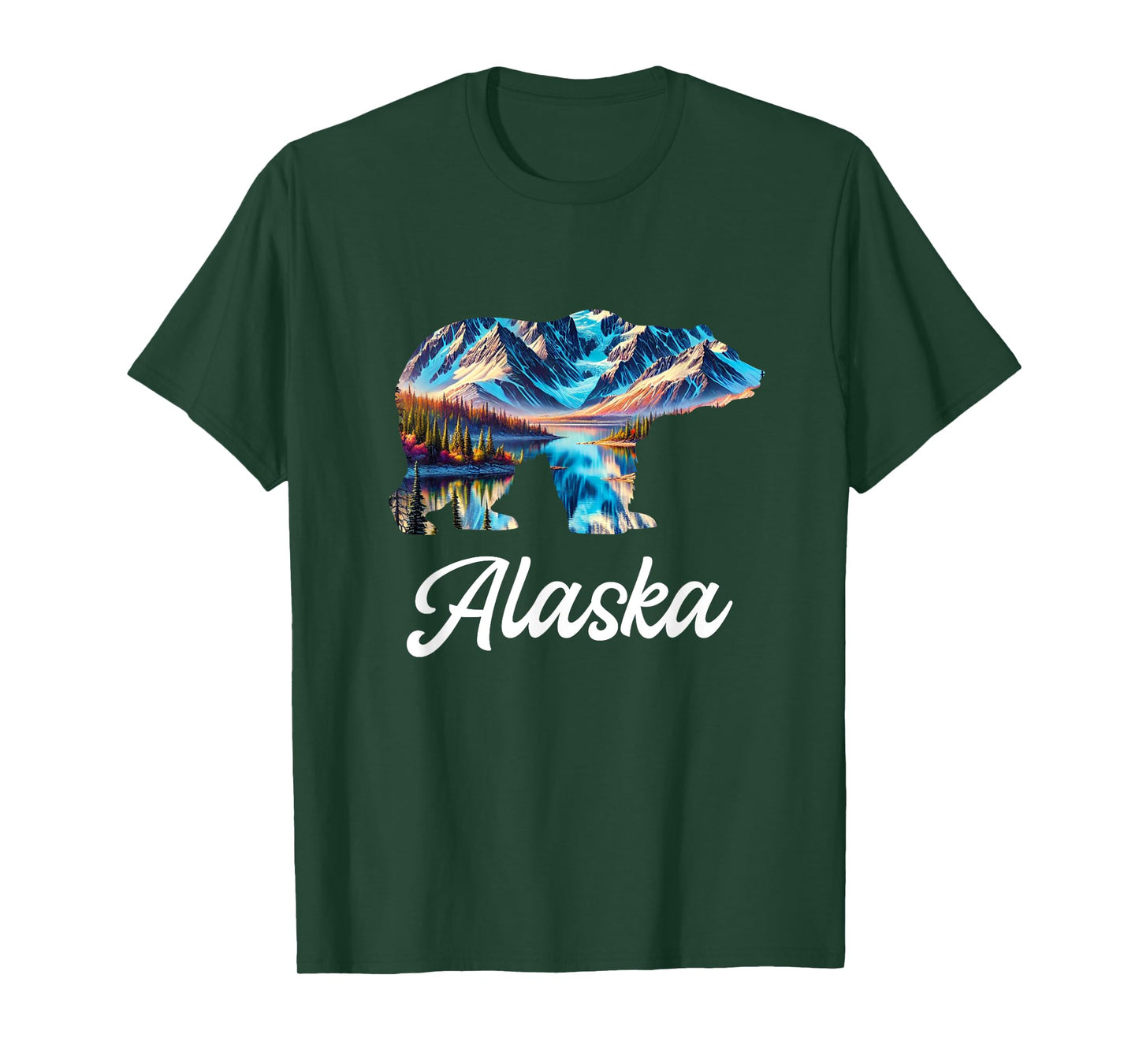 Alaska Mountains Bear Alaskan Lover Souvenir Vacation Trip T-Shirt