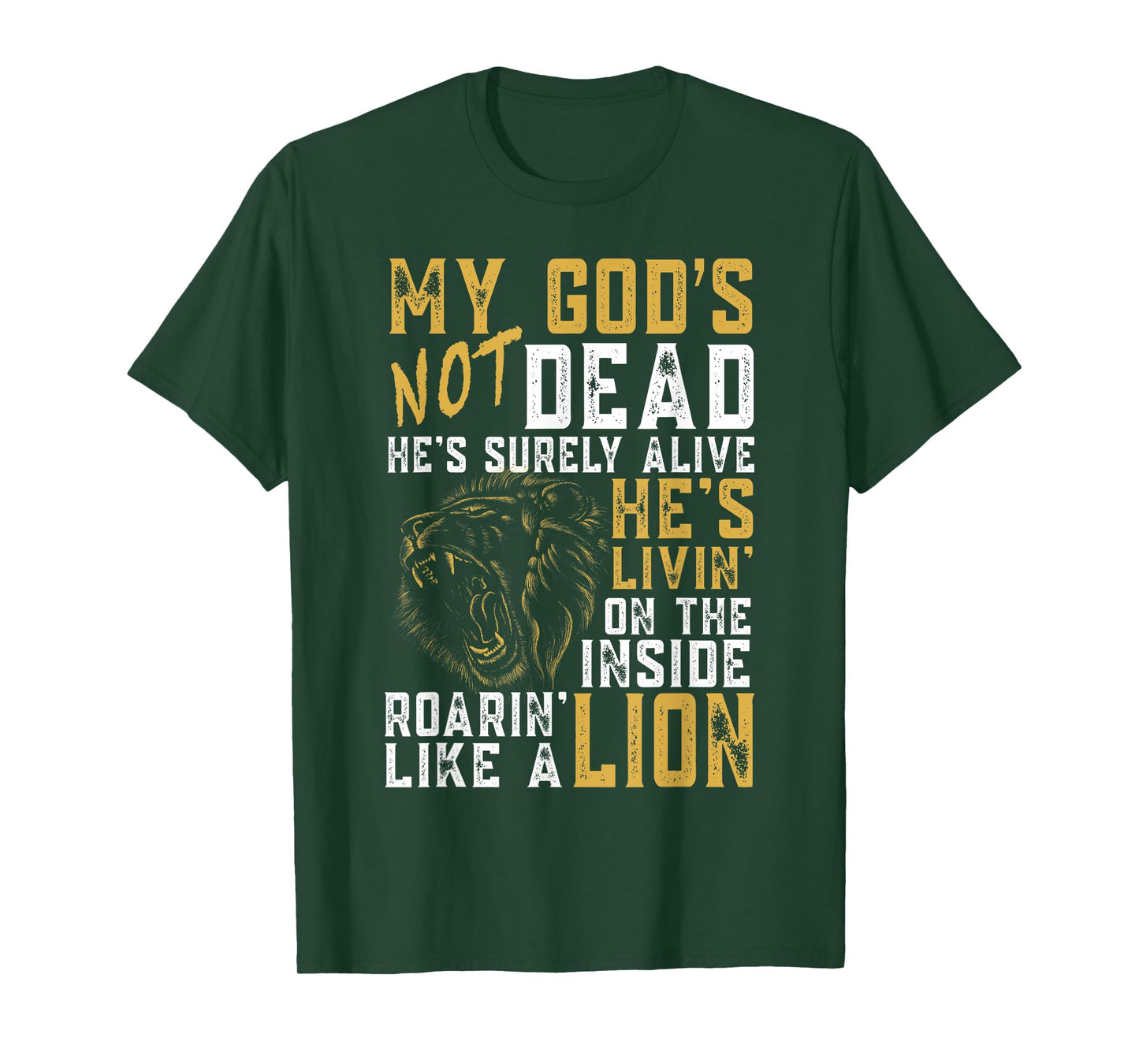 My God's Not Dead Lion Christian Christ Cross Faith T-Shirt