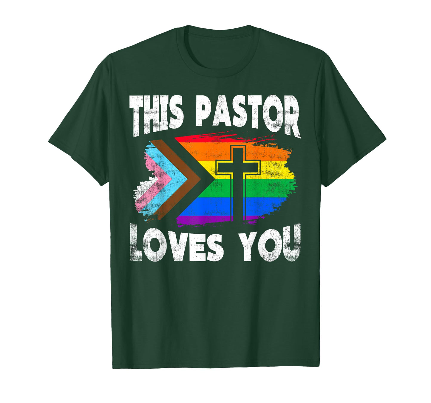 Christian Ally Inclusive Pride Clergy This Pastor Loves You T-Shirt