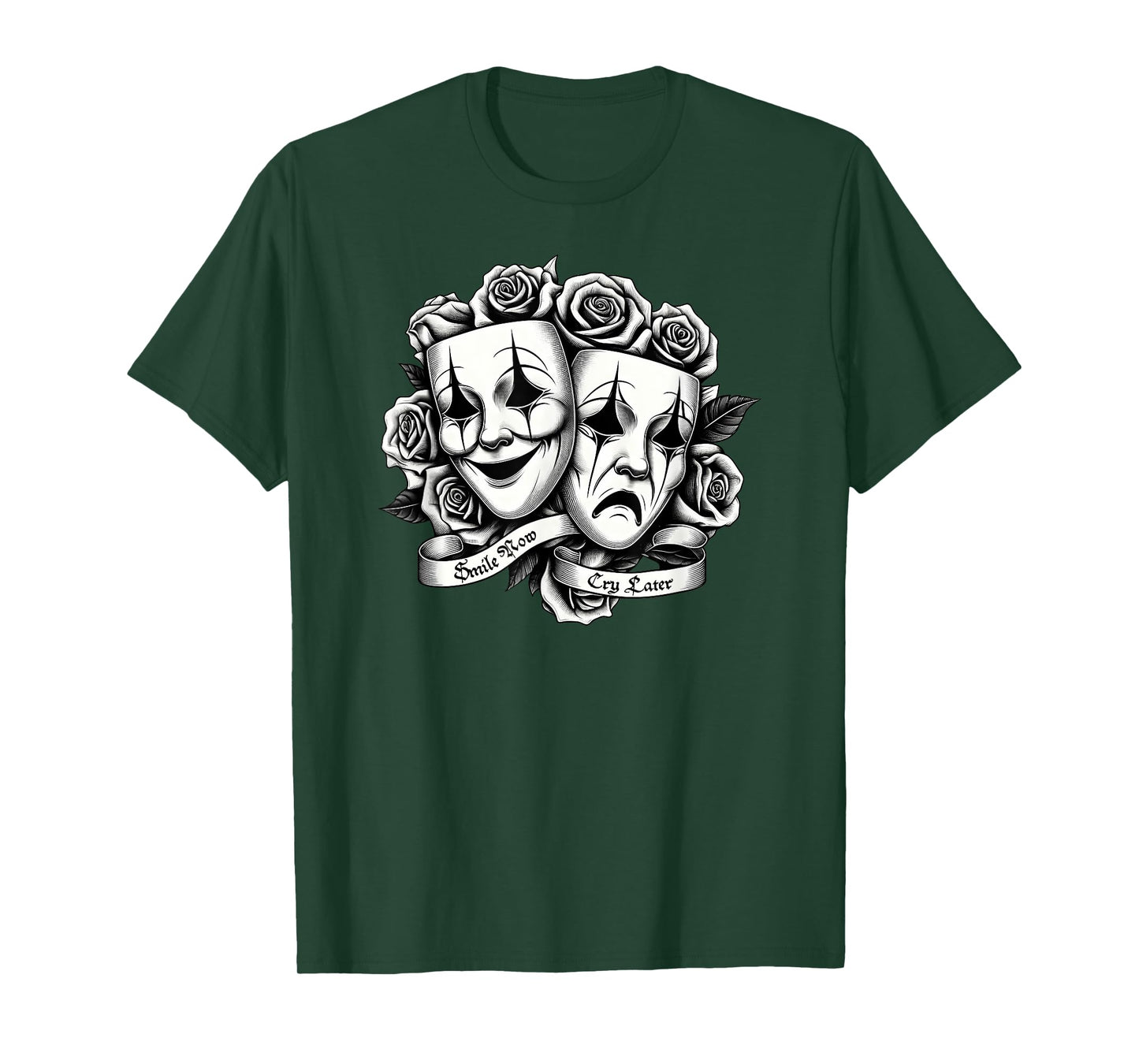 SMILE NOW CRY LATER Masks Clown Payaso Chicano Chola Cholo T-Shirt