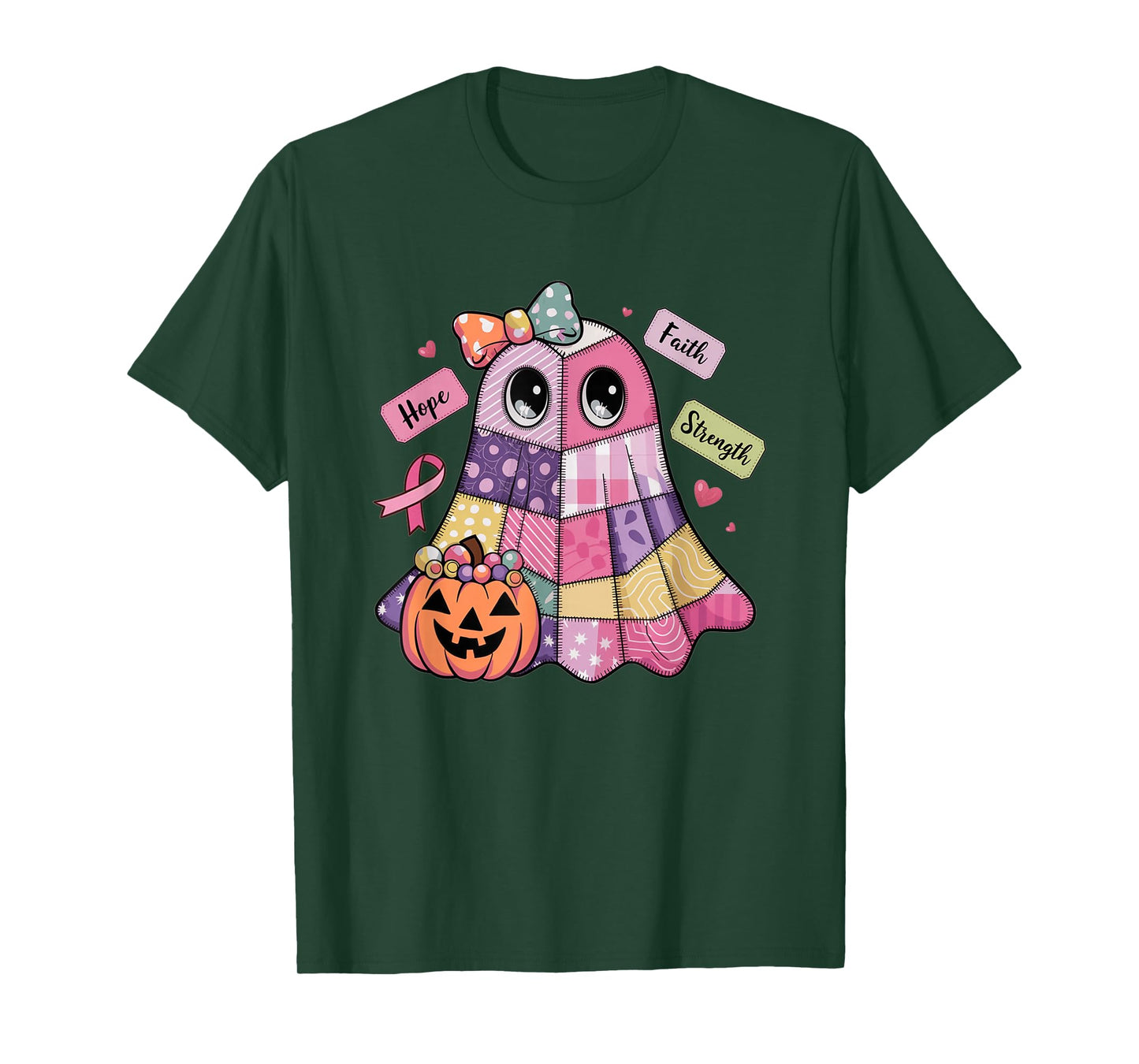 Hope Faith Strength Halloween Ghost T-Shirt