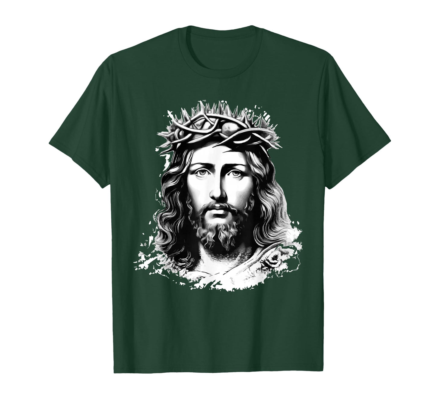Face of Jesus Christ Crown of Thorns Catholic Faith T-Shirt