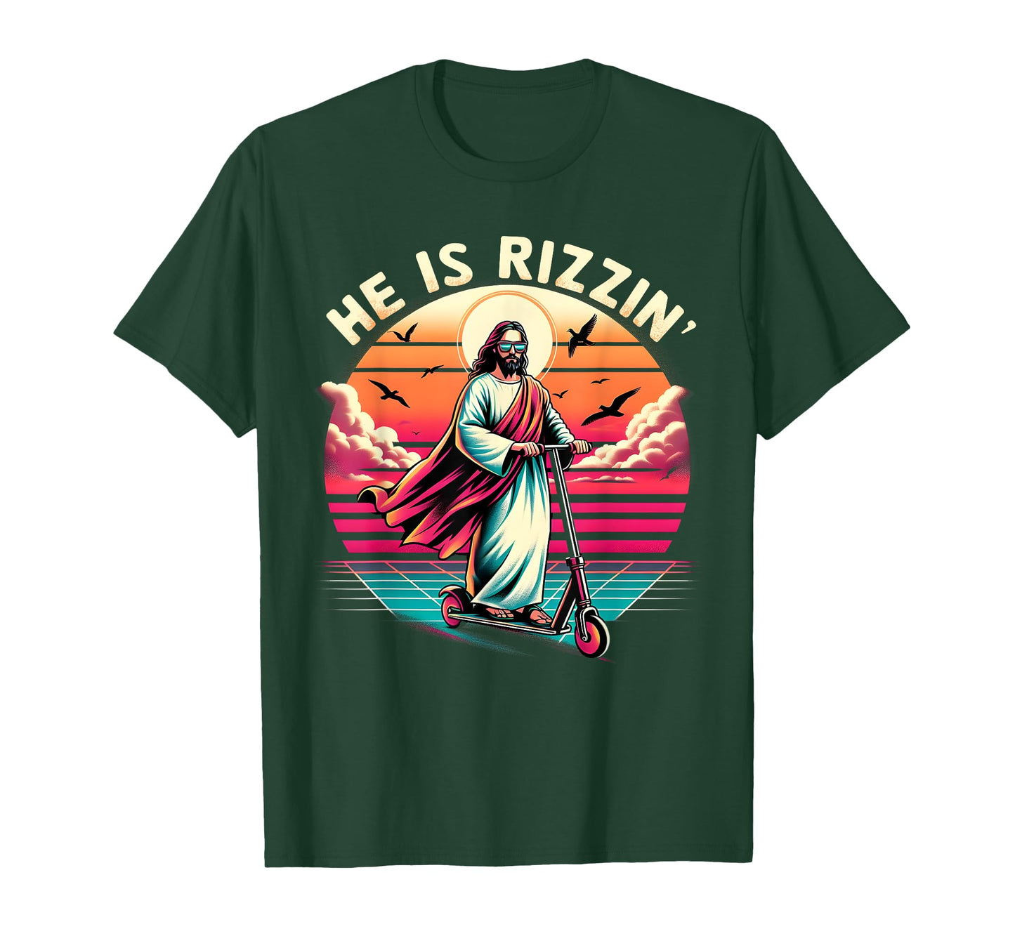 Jesus Has Rizzen He Is Rizzen Jesus Is Rizzen Cool Jesus T-Shirt