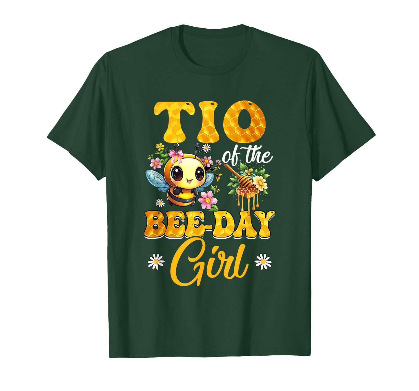 Tio Of The Birthday Girl Bee Family Birthday Party T-Shirt