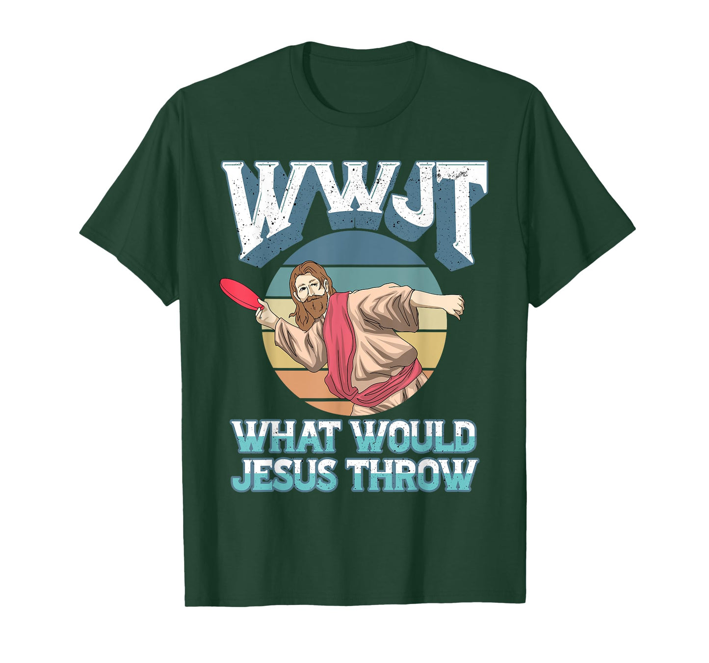 Disc Golf WWJT What Would Jesus Throw Frisbee Golf Christian T-Shirt