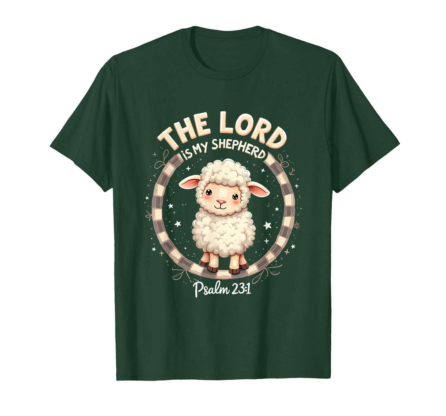 The Lord Is My Shepherd Cute Christian Psalm 23:1 Graphic T-Shirt