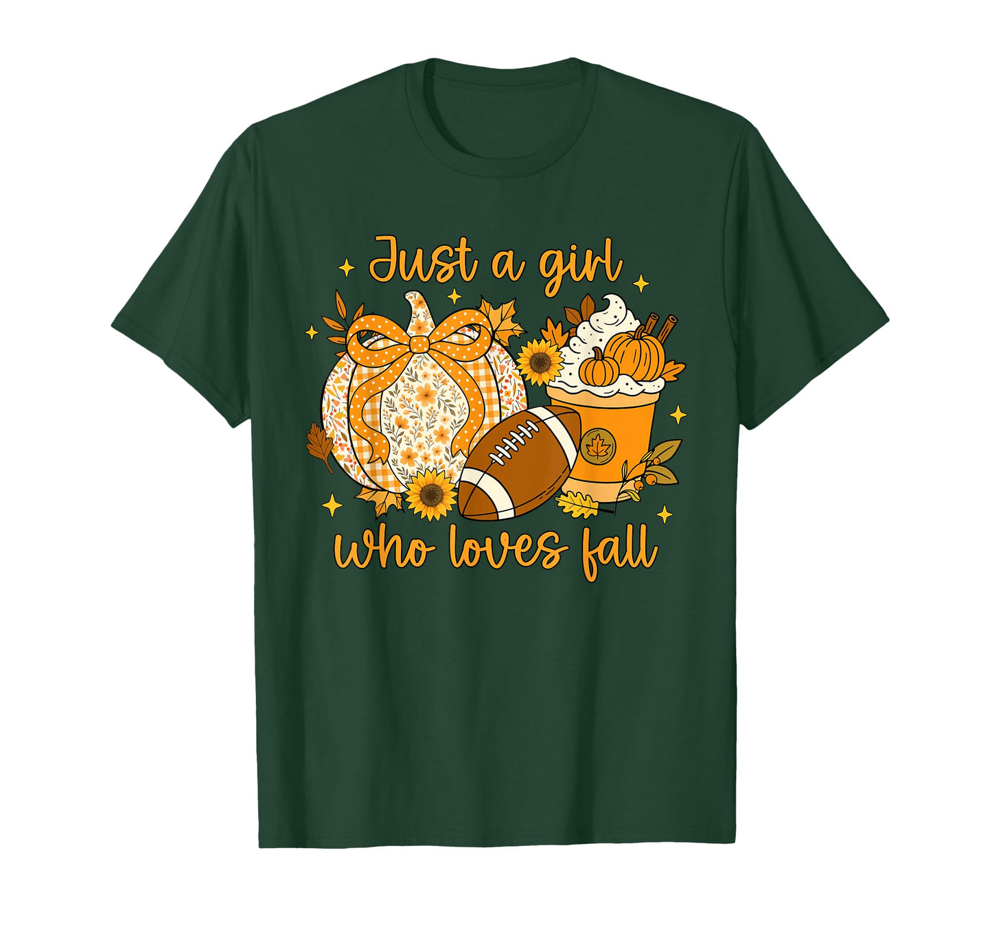 Just A Girl Who Loves Fall Pumpkin Cozy Autumn Women Girls T-Shirt