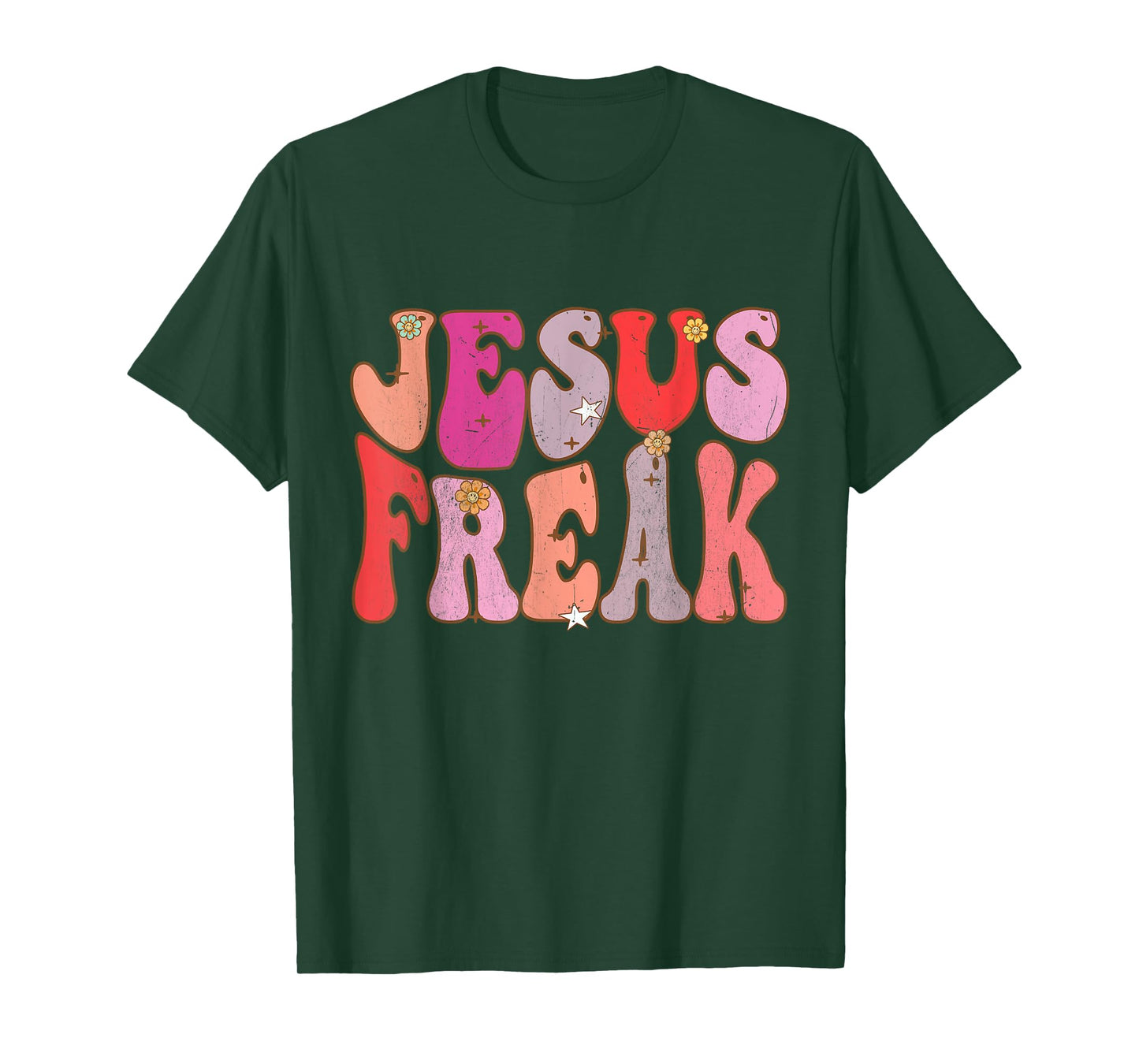 Groovy Retro Vintage Jesus Freak Funny Love Christian T-Shirt
