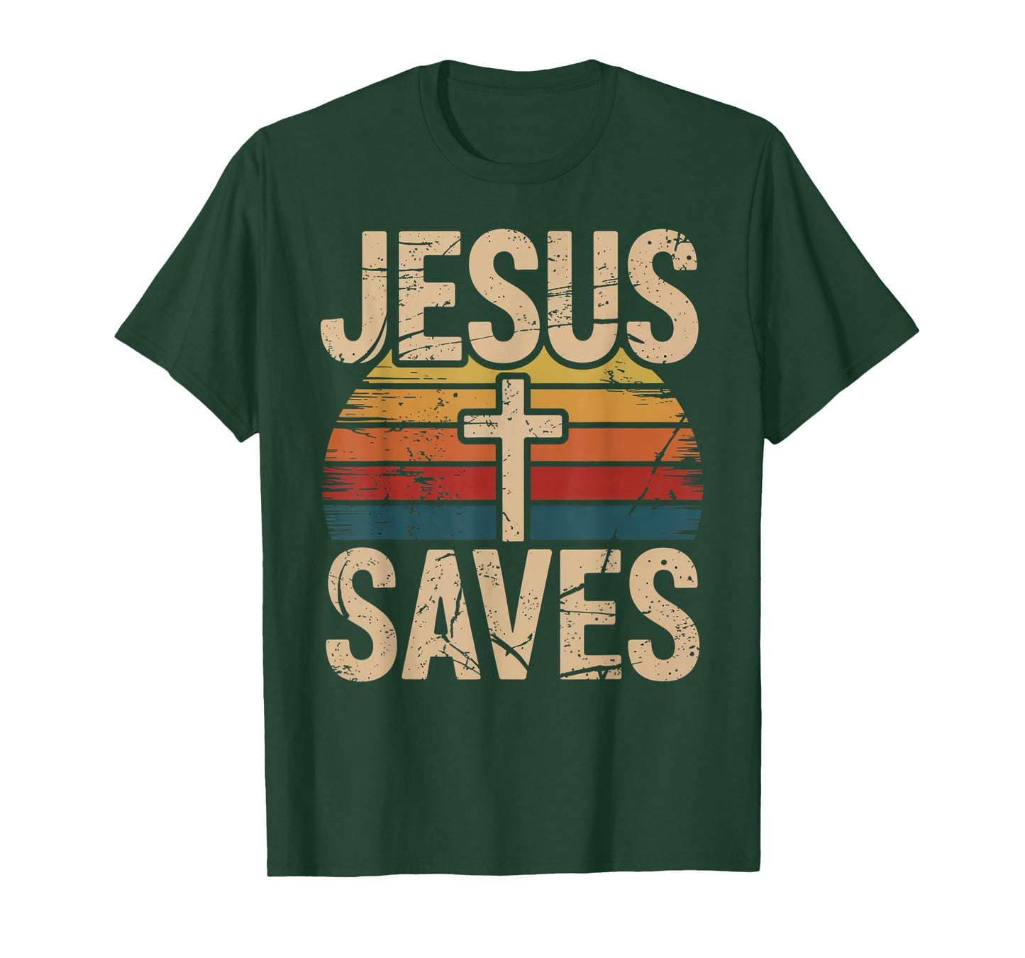 Jesus Saves Cross Christian Religious Faith Mens T-Shirt