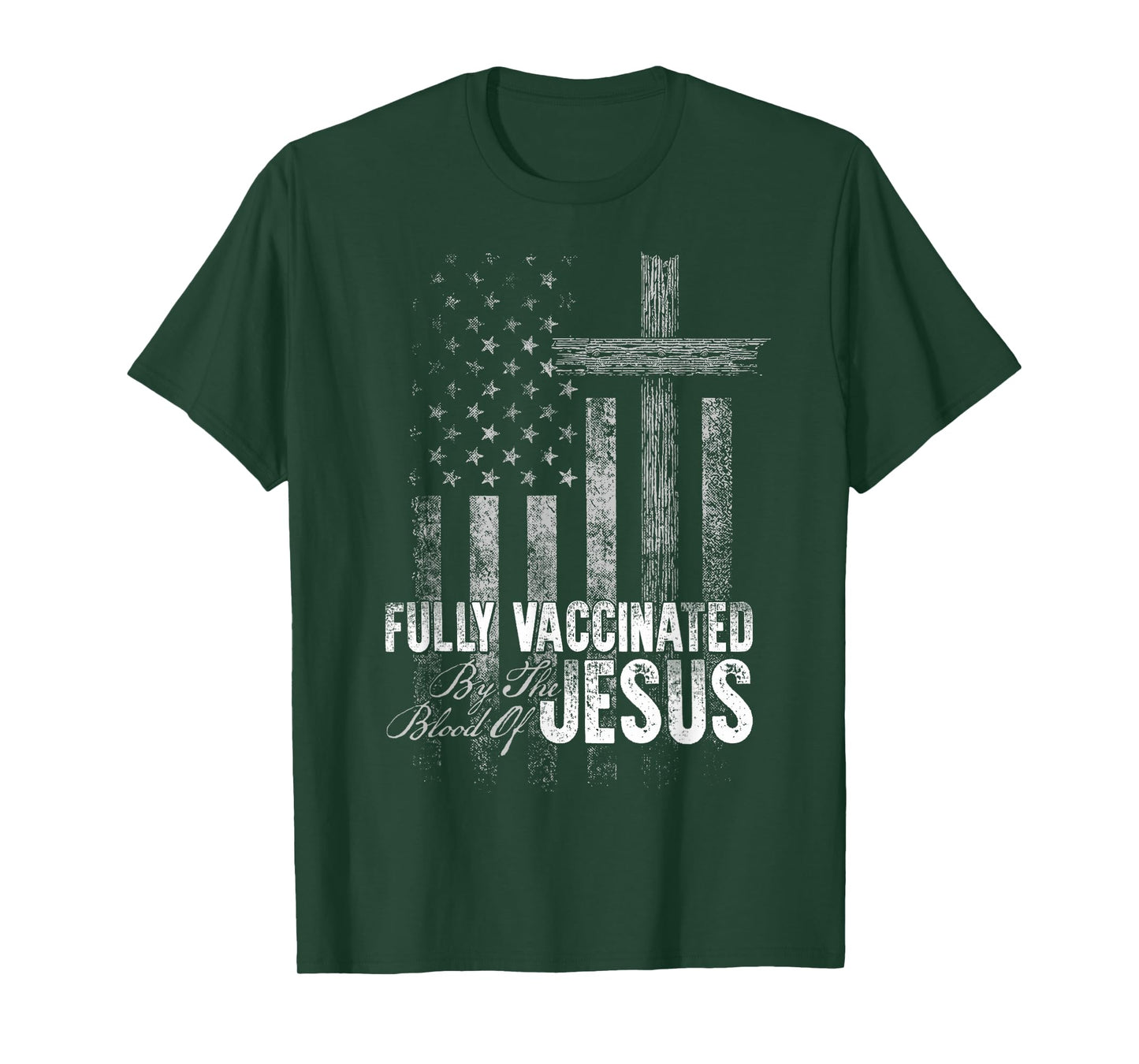Fully Vaccinated By The Blood Of Jesus Funny Christian T-Shirt